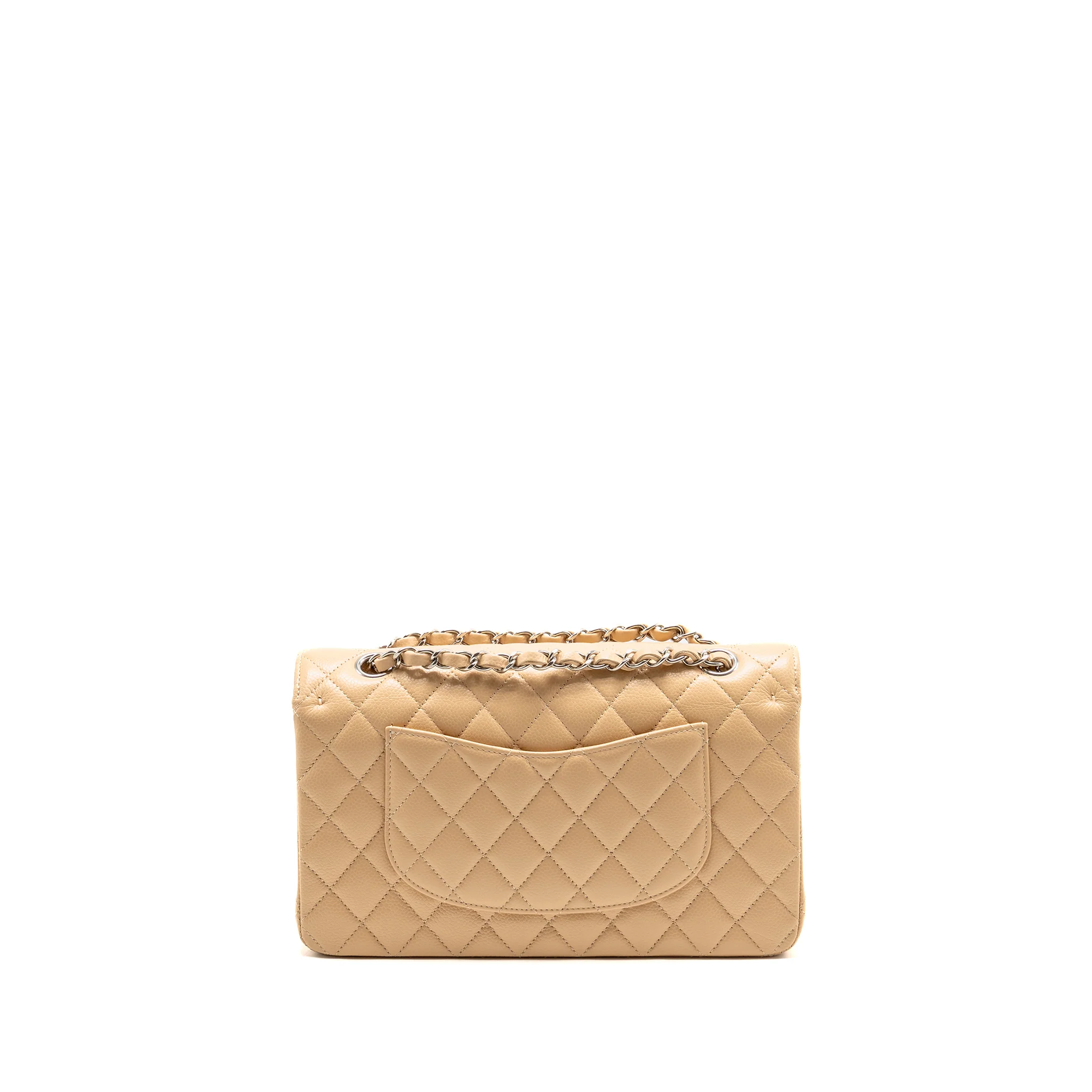 Chanel Medium Classic Double Flap bag caviar beige SHW (microchip) - Image 2