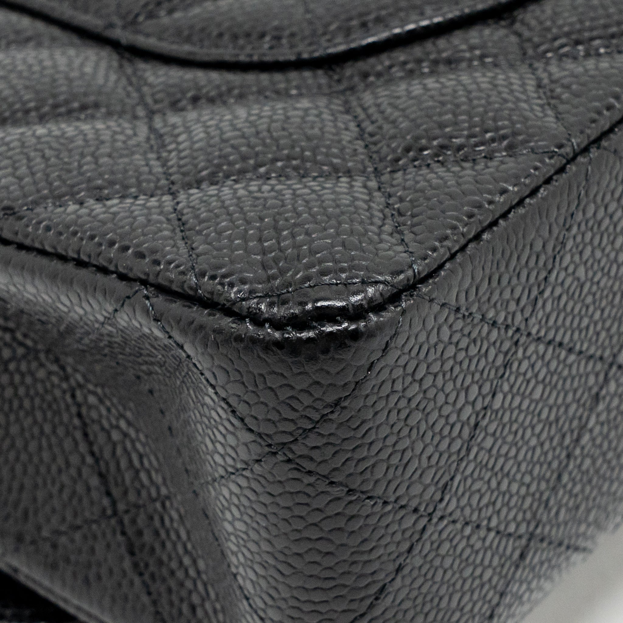 Chanel Medium Classic Double Flap Bag Caviar Black GHW (Microchip) - Image 11