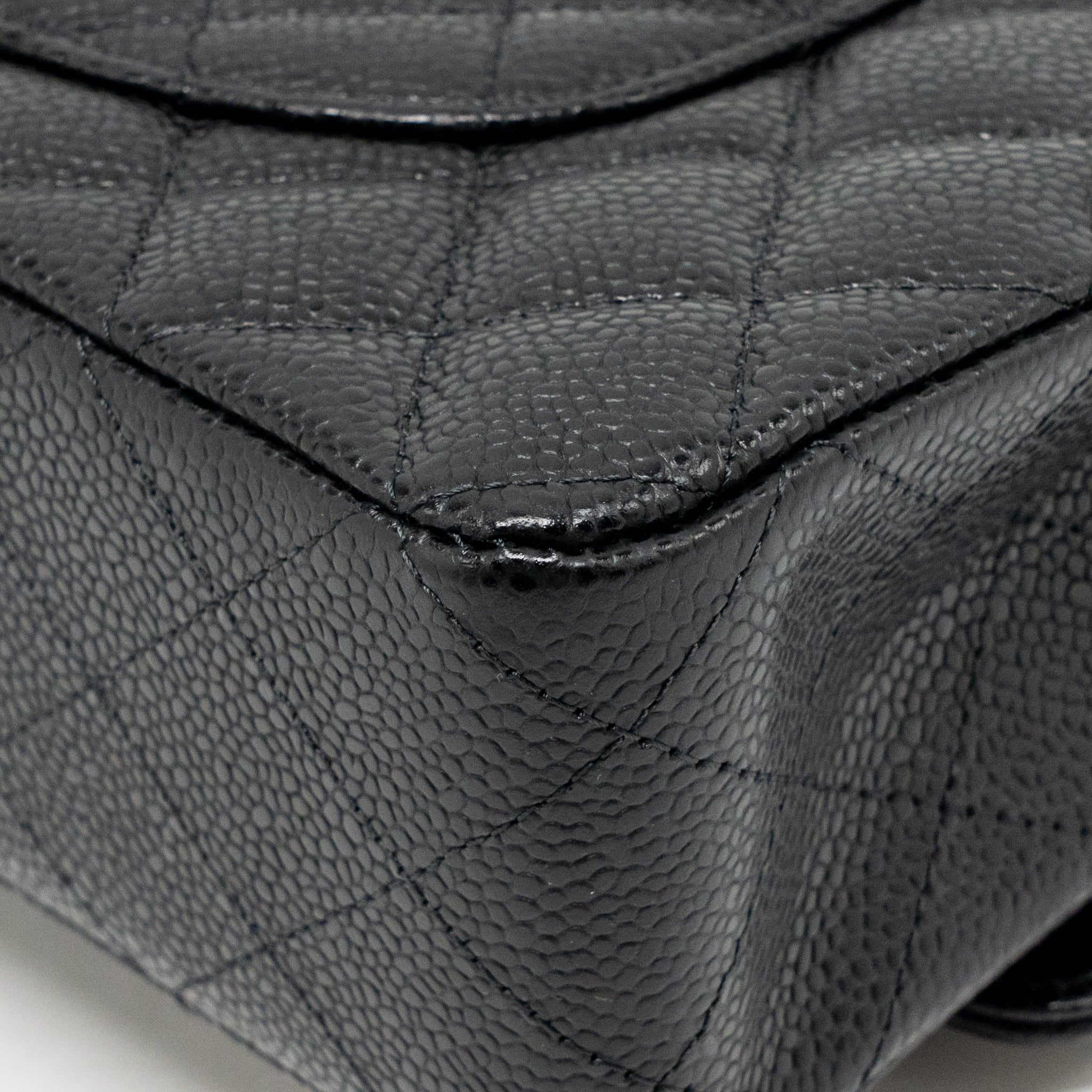 Chanel Medium Classic Double Flap Bag Caviar Black GHW (Microchip) - Image 12