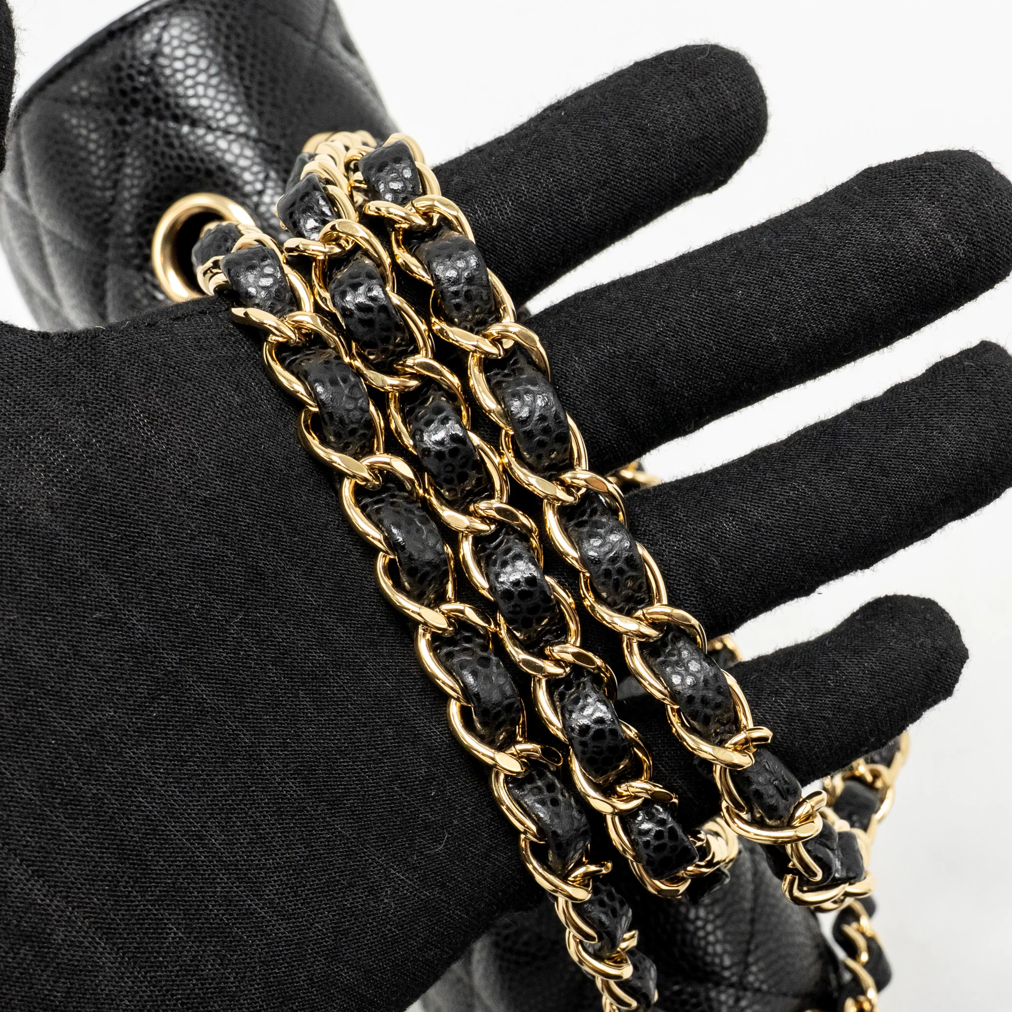 Chanel Medium Classic Double Flap Bag Caviar Black GHW (Microchip) - Image 19