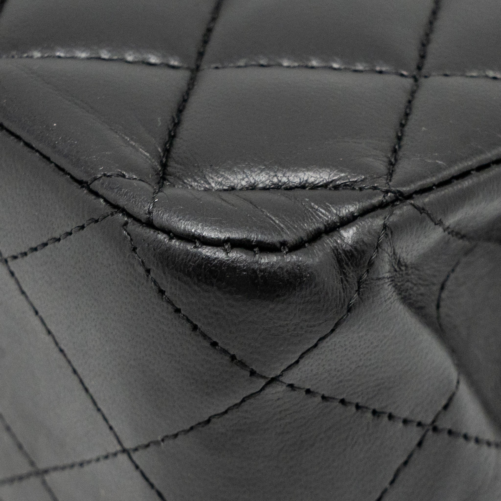 Chanel Medium Classic Double Flap Bag Lambskin Black GHW - Image 12