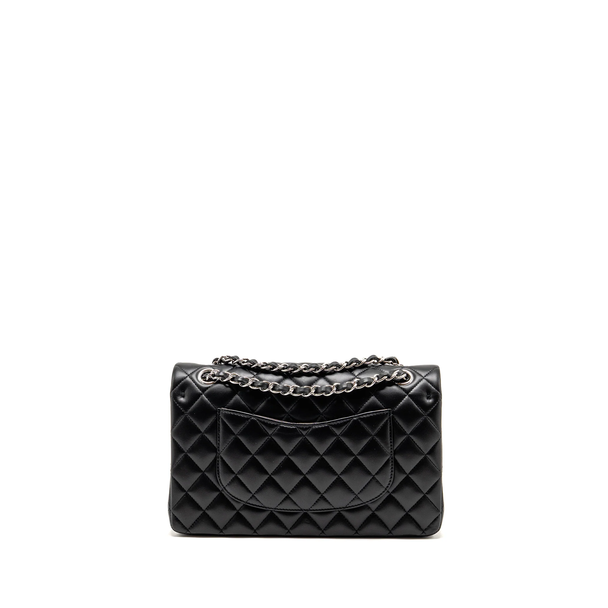 Chanel Medium Classic Double Flap Bag Lambskin Black SHW (Microchip) - Image 2