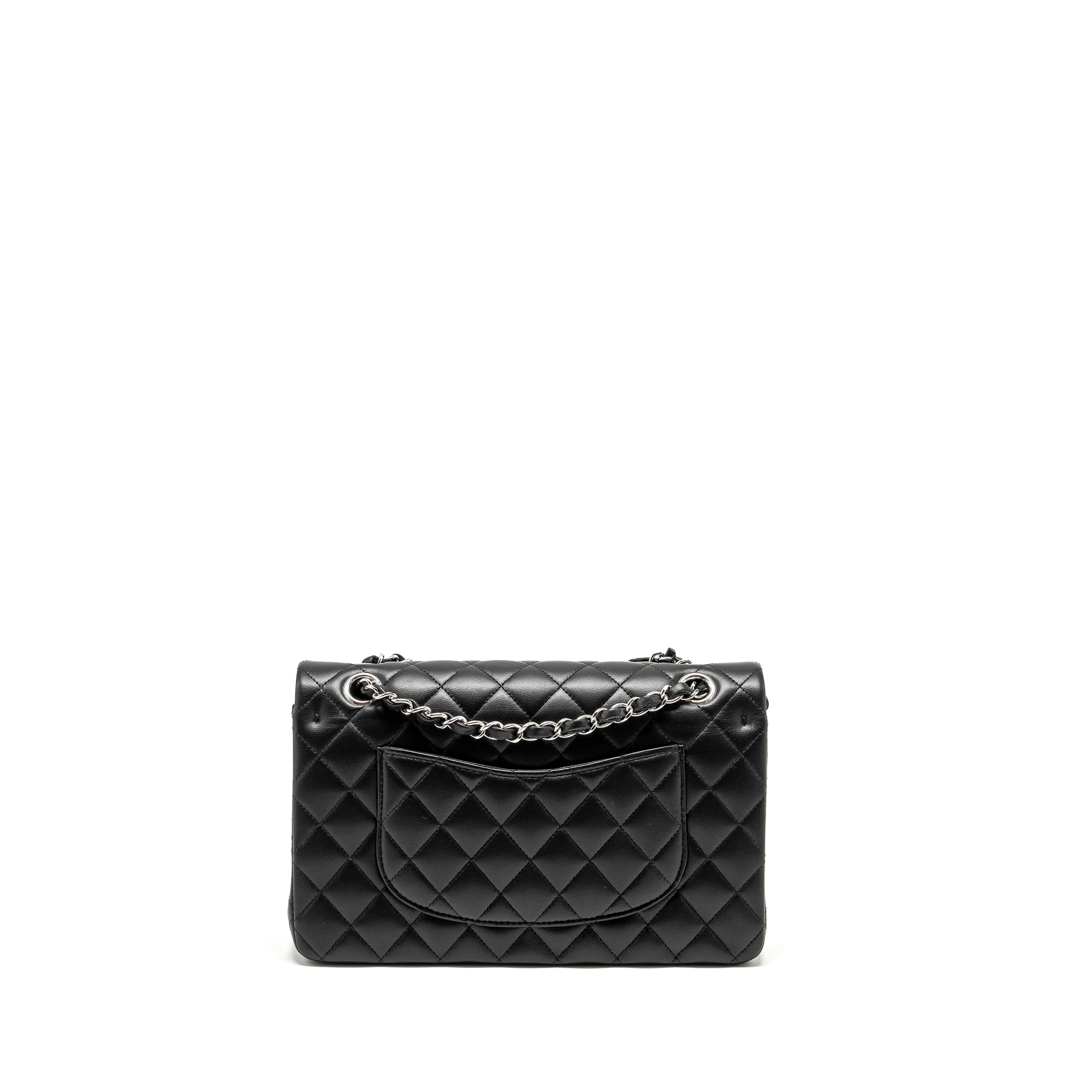 Chanel Medium Classic Double Flap Bag Lambskin Black SHW (Microchip) - Image 2