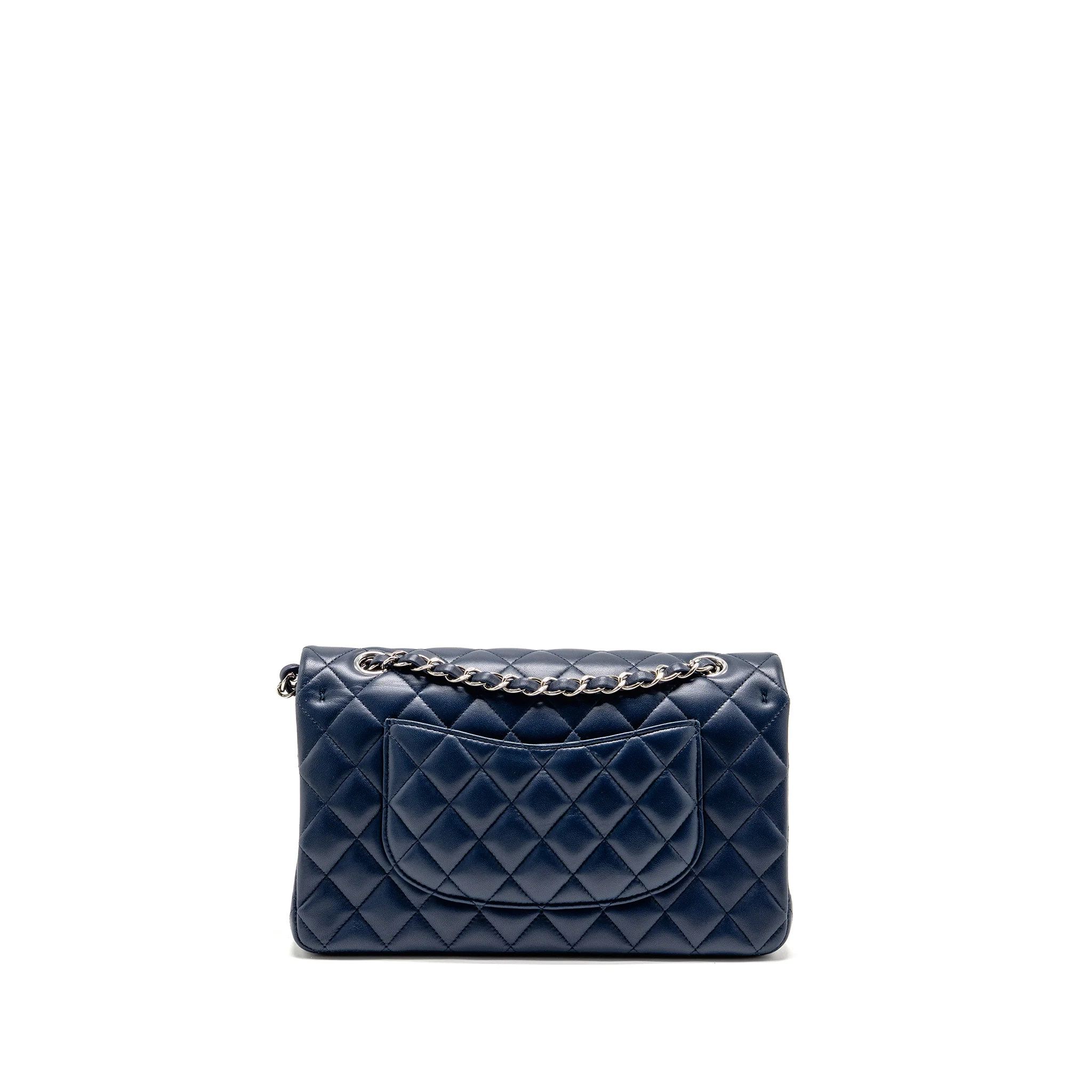 Chanel Medium Classic Double Flap Bag Lambskin Navy SHW - Image 2