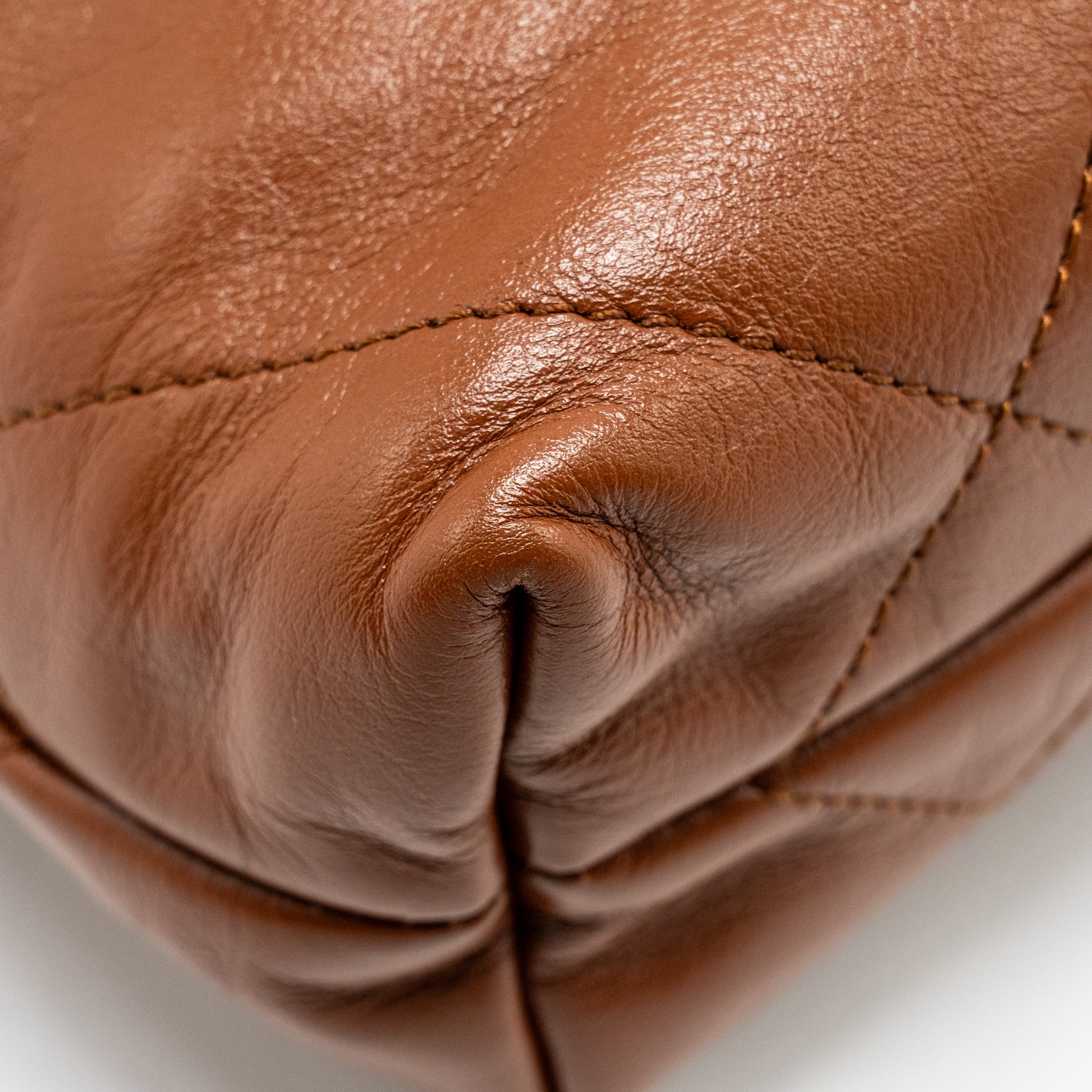 Chanel Mini 22 Bag Shiny Calfskin Caramel GHW (microchip) - Image 10
