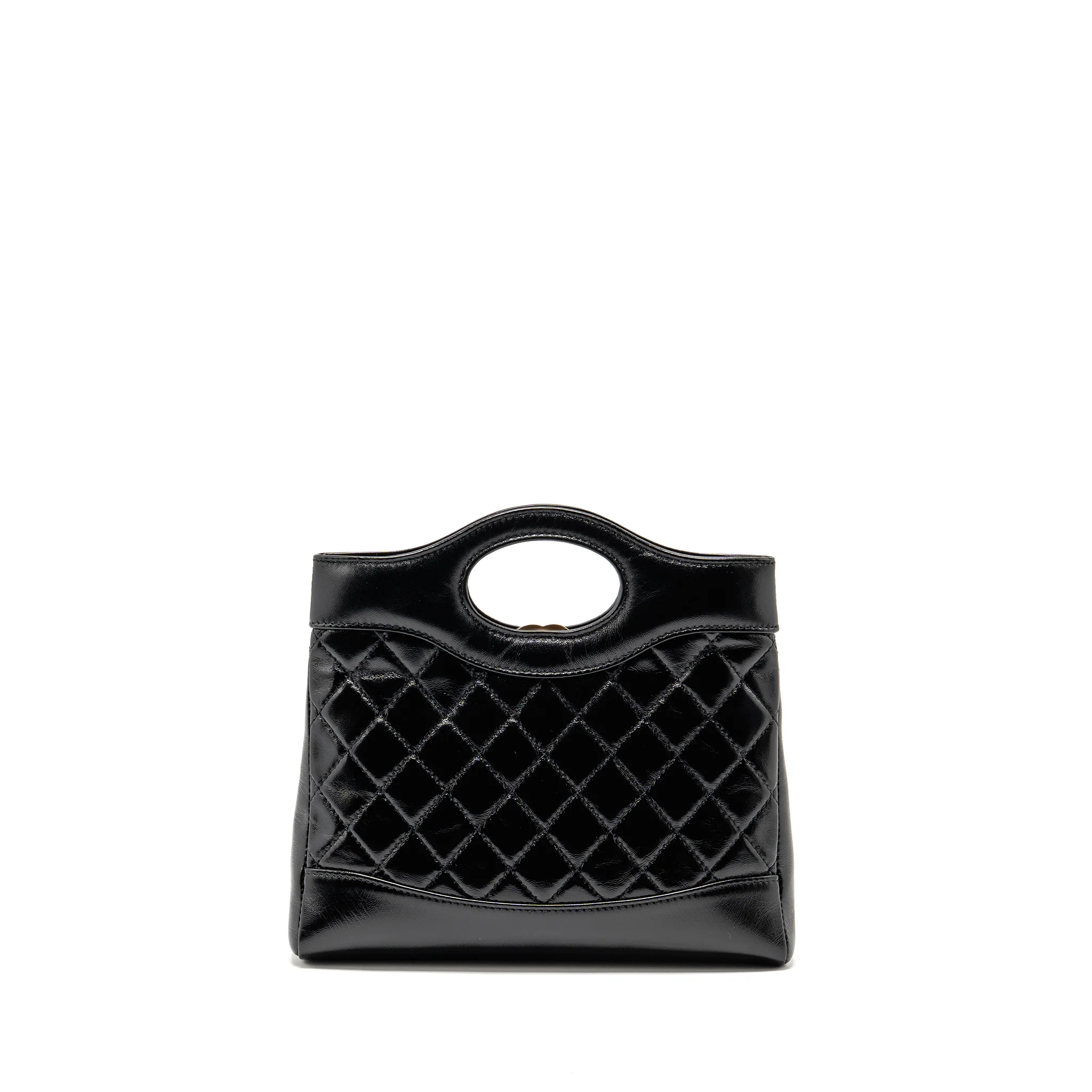 Chanel Mini 31 bag shiny lambskin black LGHW (microchip) - Image 2
