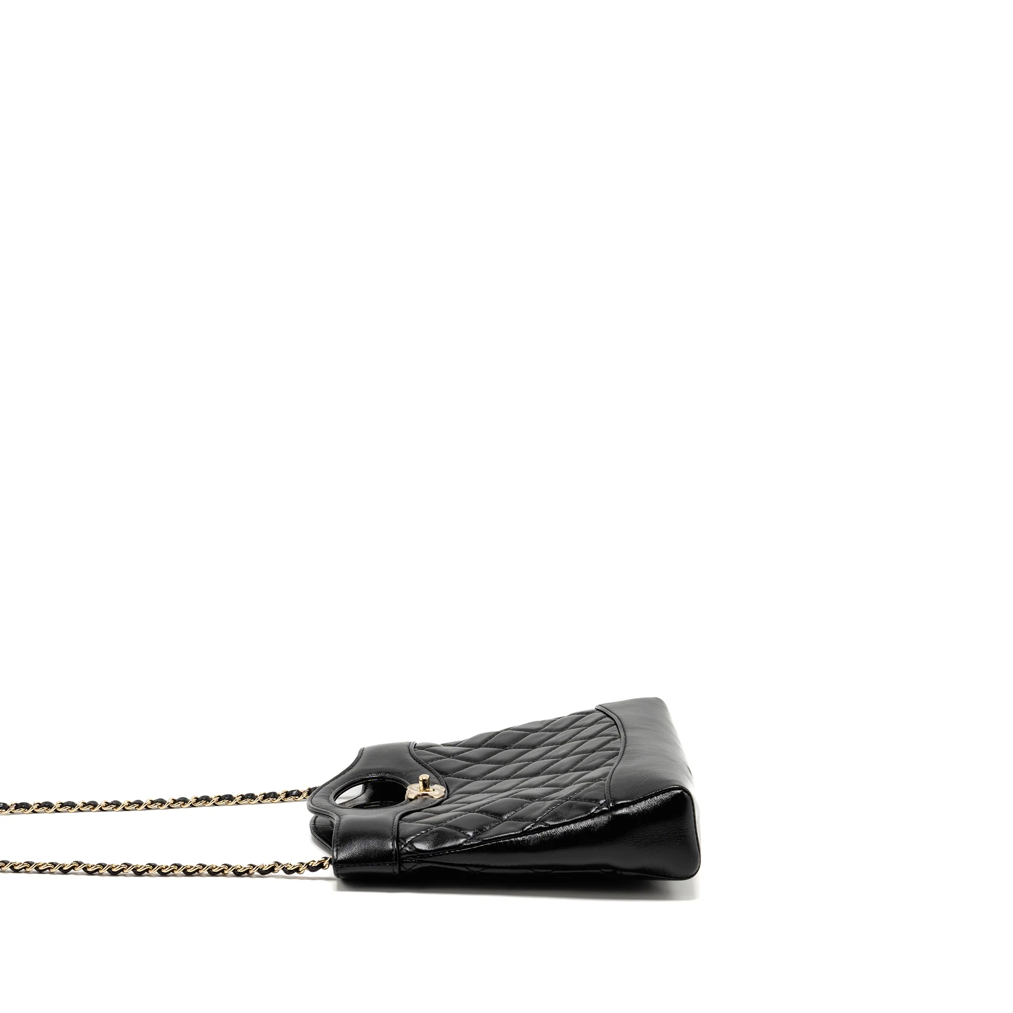 Chanel Mini 31 bag shiny lambskin black LGHW (microchip) - Image 3