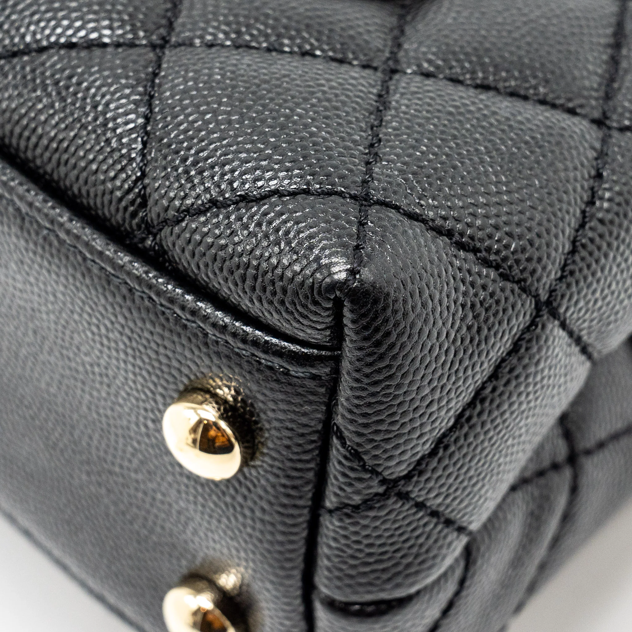 Chanel mini coco handle Caviar black LGHW - Image 11