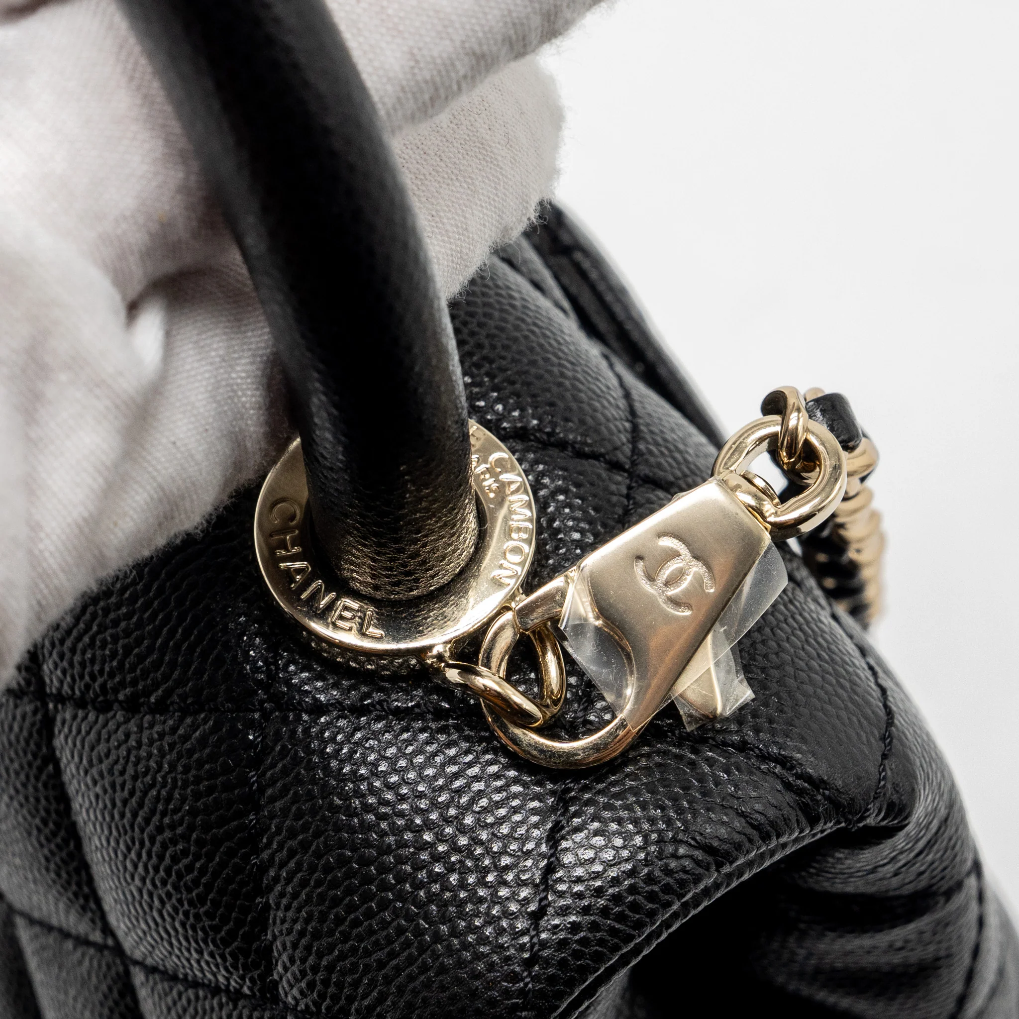 Chanel mini coco handle Caviar black LGHW - Image 14