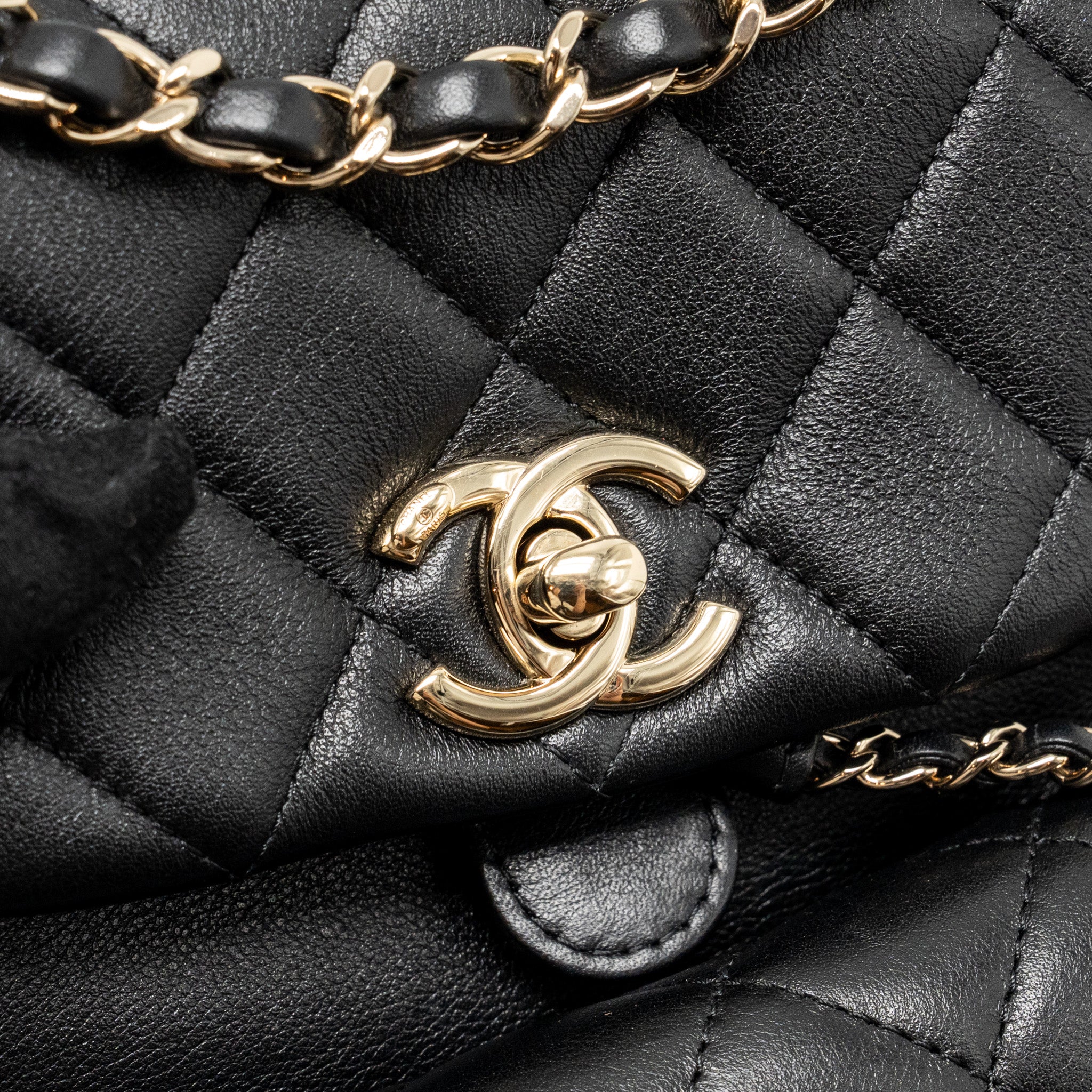 Chanel Mini Duma Backpack Calfskin Black LGHW (microchip) - Image 13