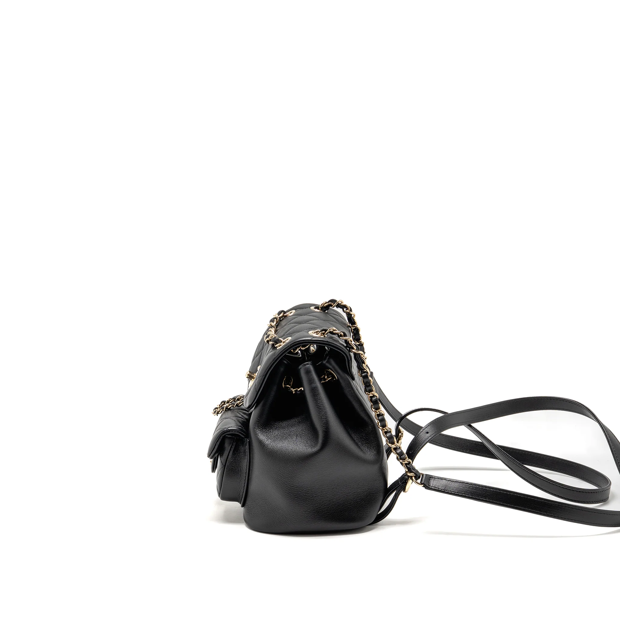 Chanel Mini Duma Backpack Calfskin Black LGHW (microchip) - Image 4