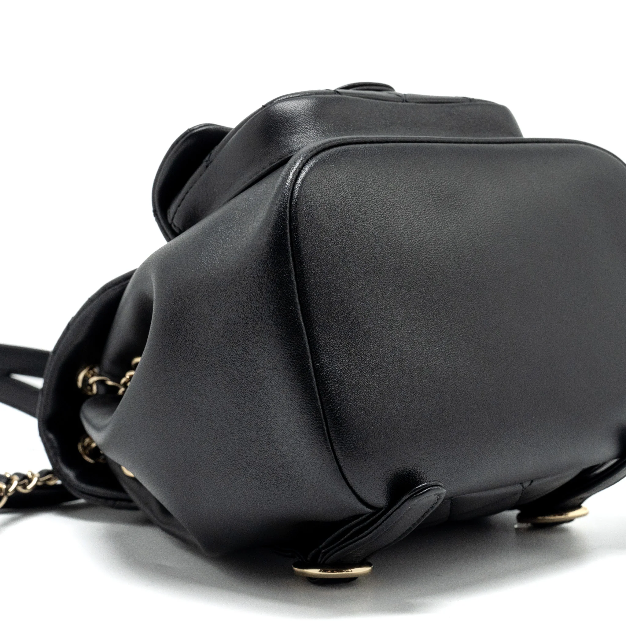 Chanel mini Duma backpack Lambskin black LGHW (microchip) - Image 6