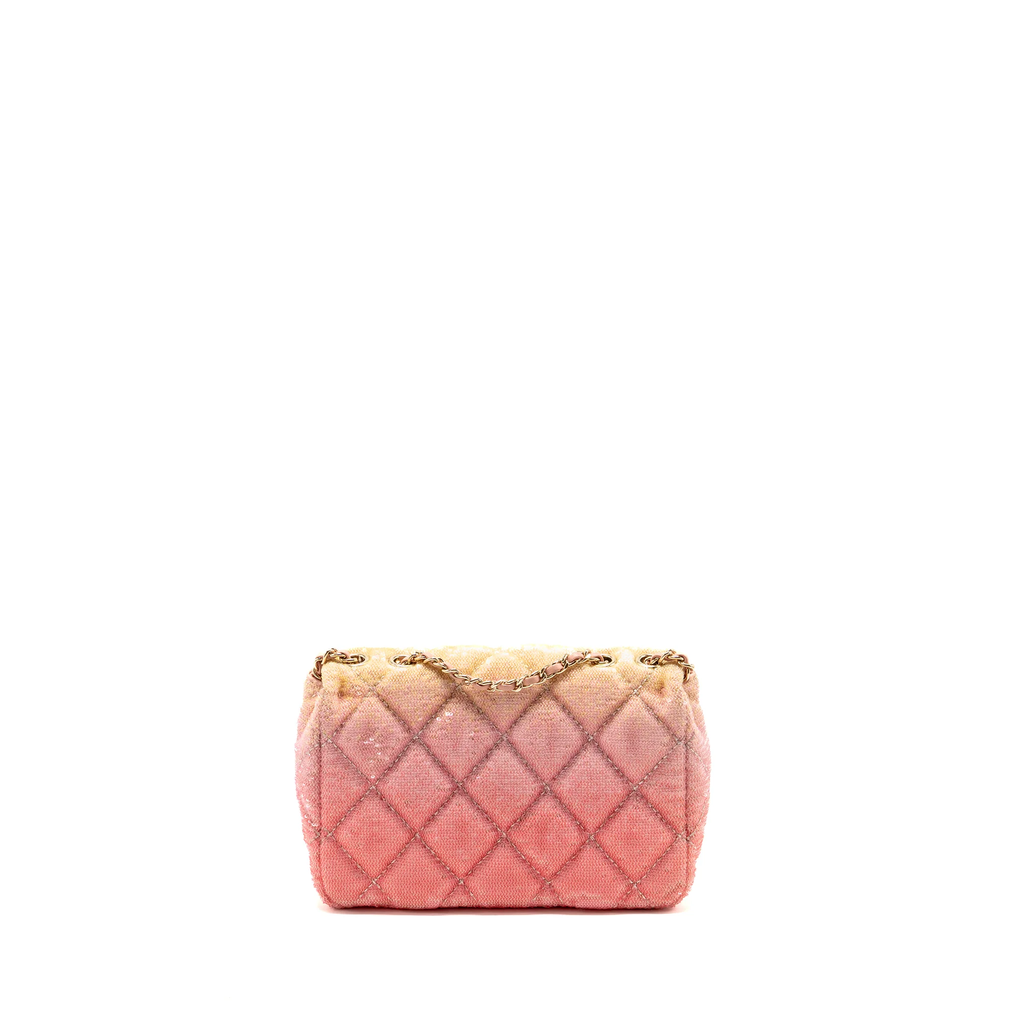 Chanel mini flap bag ombré sequin Pink LGHW - Image 2