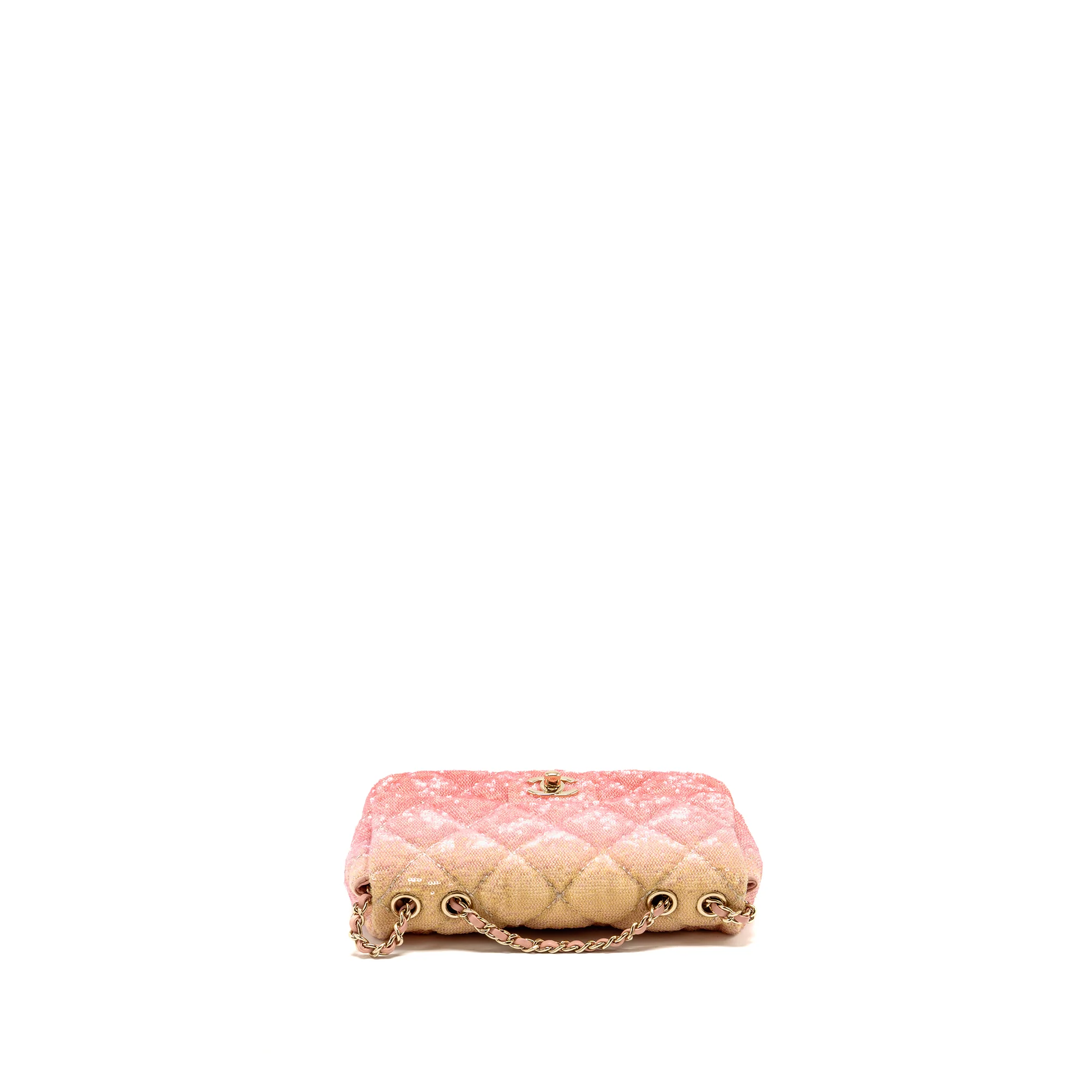 Chanel mini flap bag ombré sequin Pink LGHW - Image 5