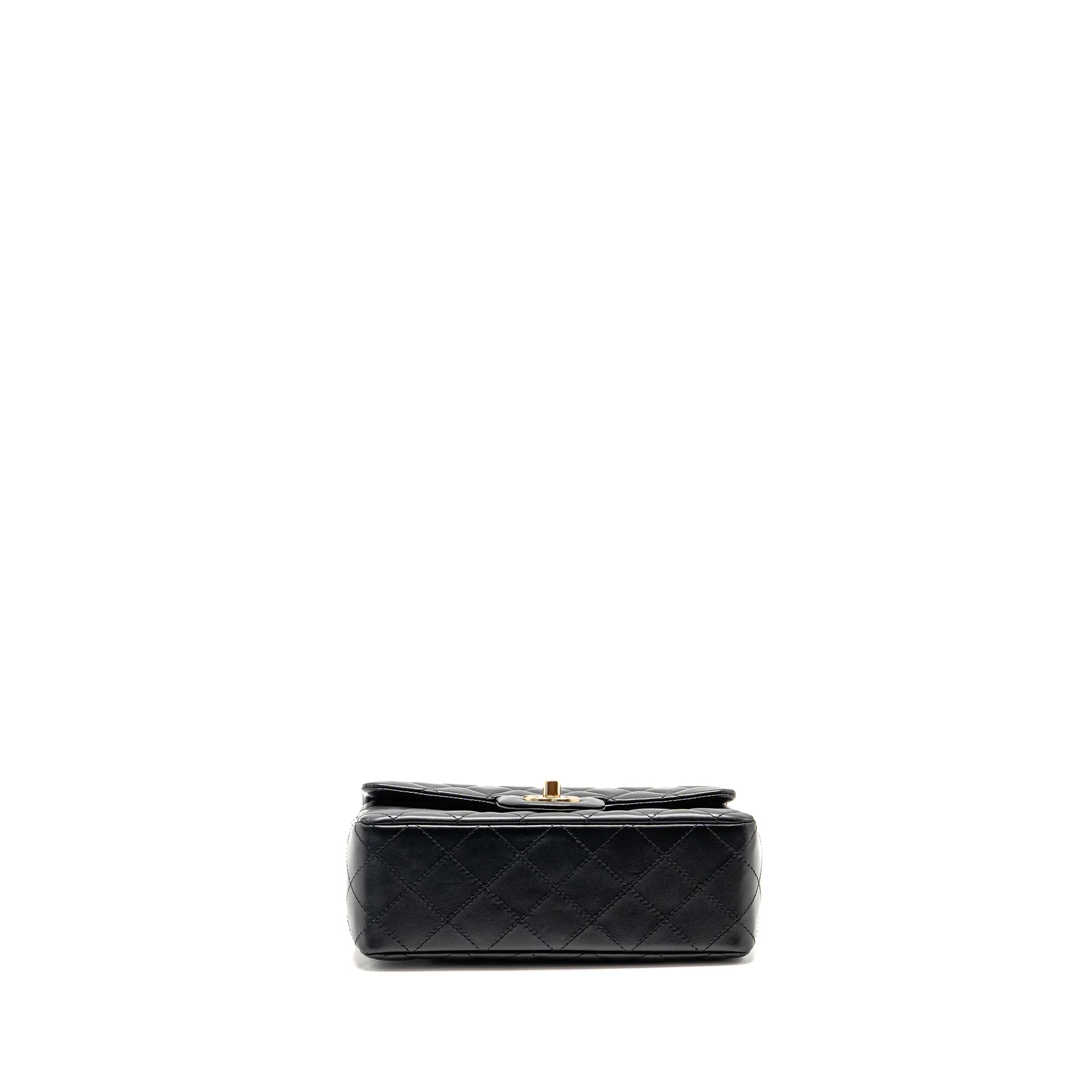 Chanel Mini Rectangular Flap Bag Lambskin Black LGHW (Microchip) - Image 6