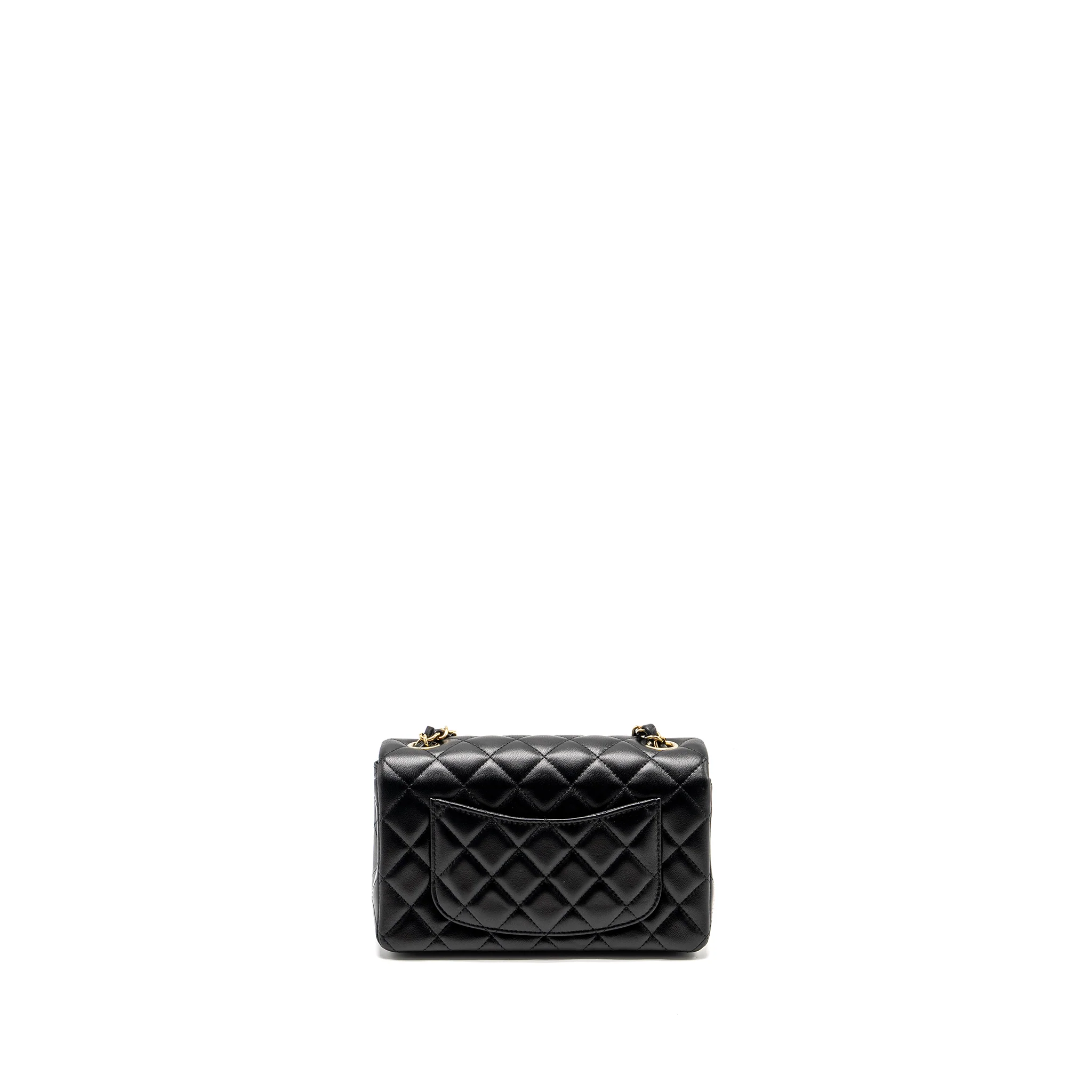 Chanel Mini Rectangular Flap Bag Lambskin Black LGHW (microchip) - Image 2