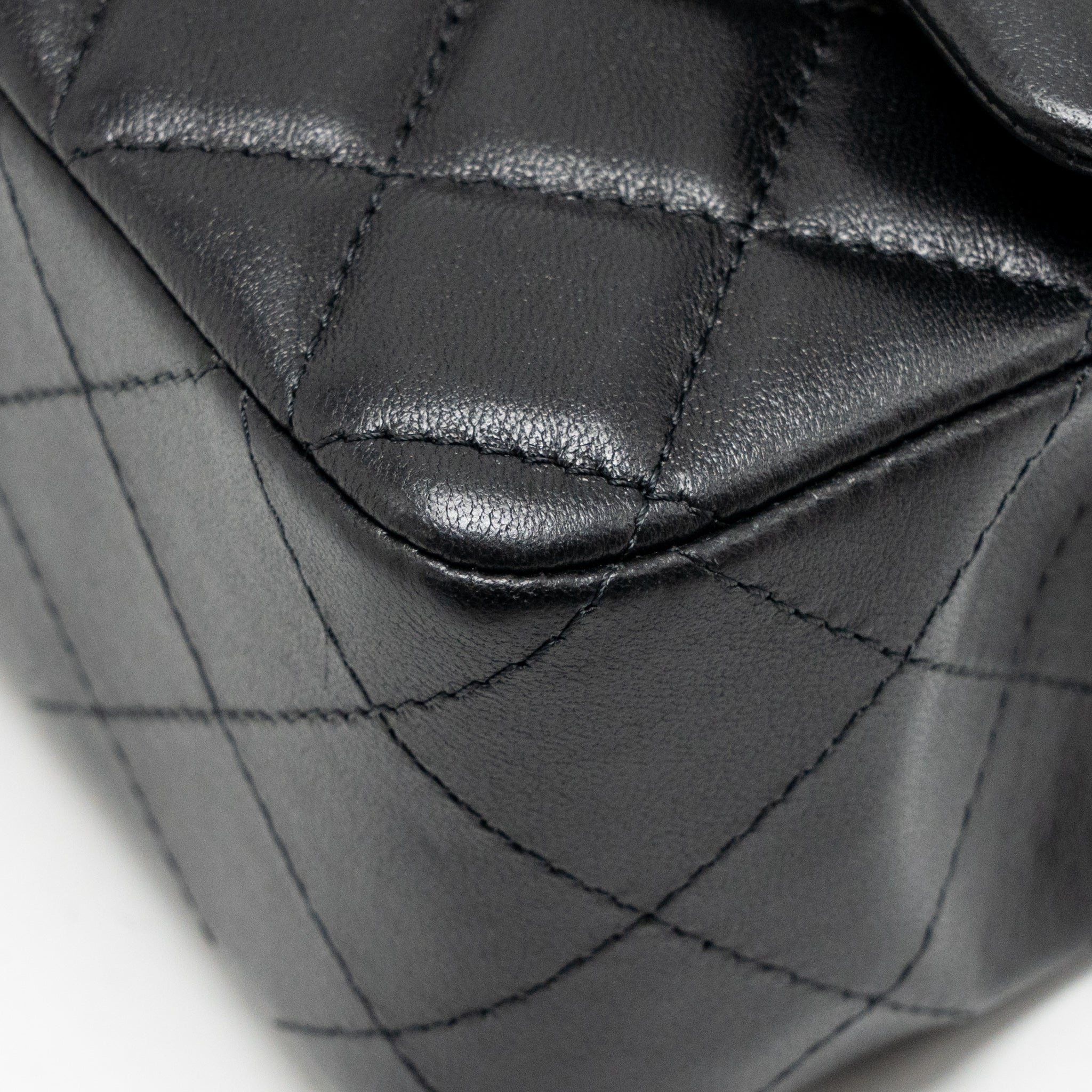 CHANEL Mini Rectangular Flap Bag Lambskin Black RGHW (Microchip) - Image 10