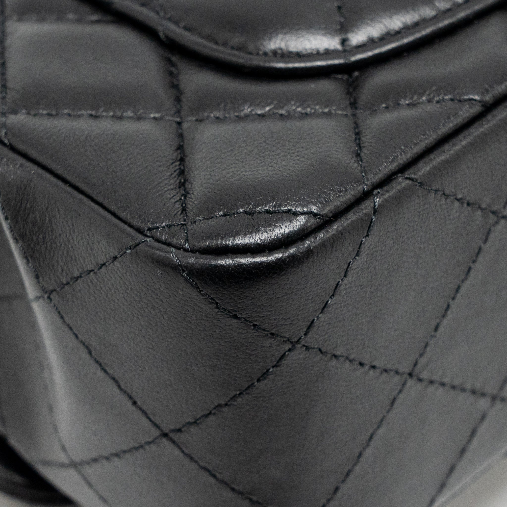 CHANEL Mini Rectangular Flap Bag Lambskin Black RGHW (Microchip) - Image 11