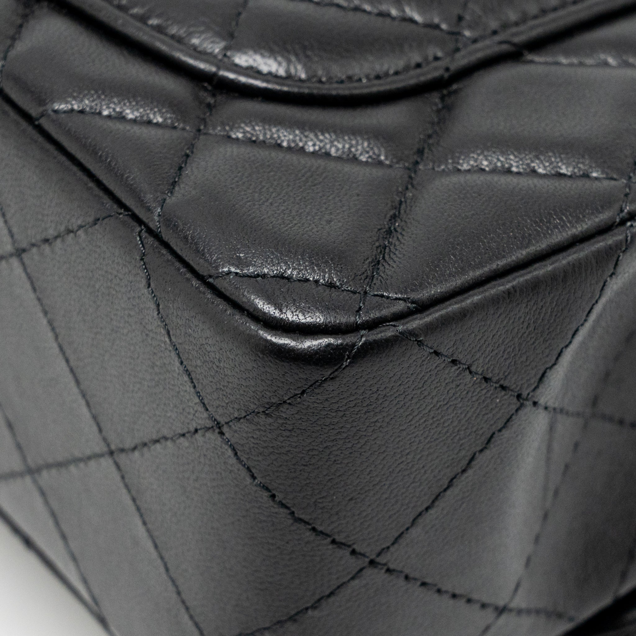 CHANEL Mini Rectangular Flap Bag Lambskin Black RGHW (Microchip) - Image 12