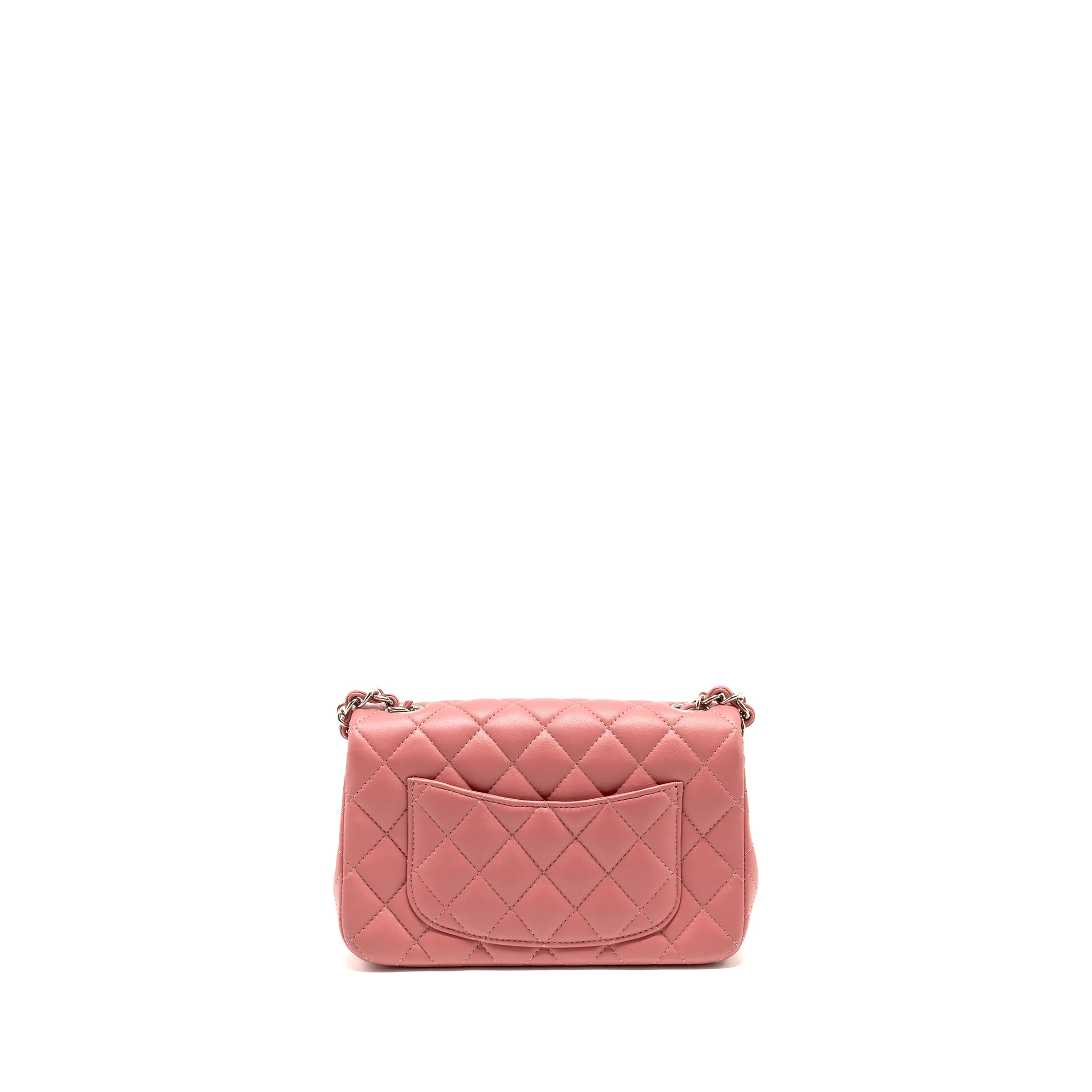 Chanel Mini Rectangular flap bag lambskin pink SHW - Image 2