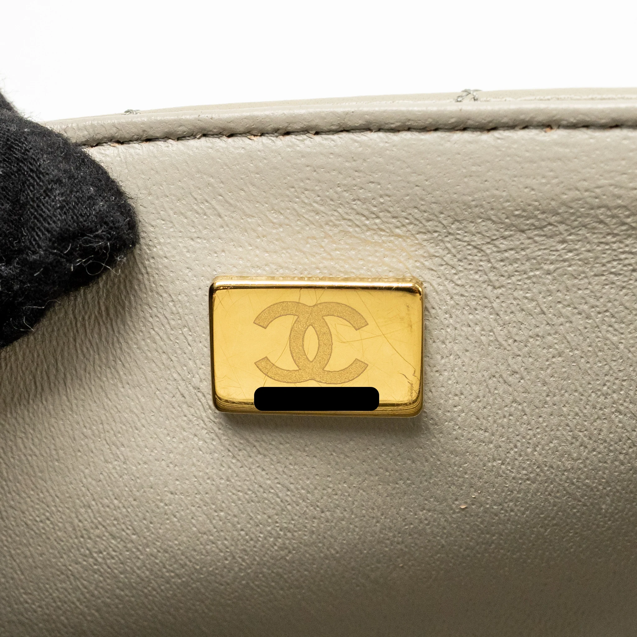 Chanel Mini Rectangular Flap Bag Lambskin Sage Grey LGHW (Microchip) - Image 18