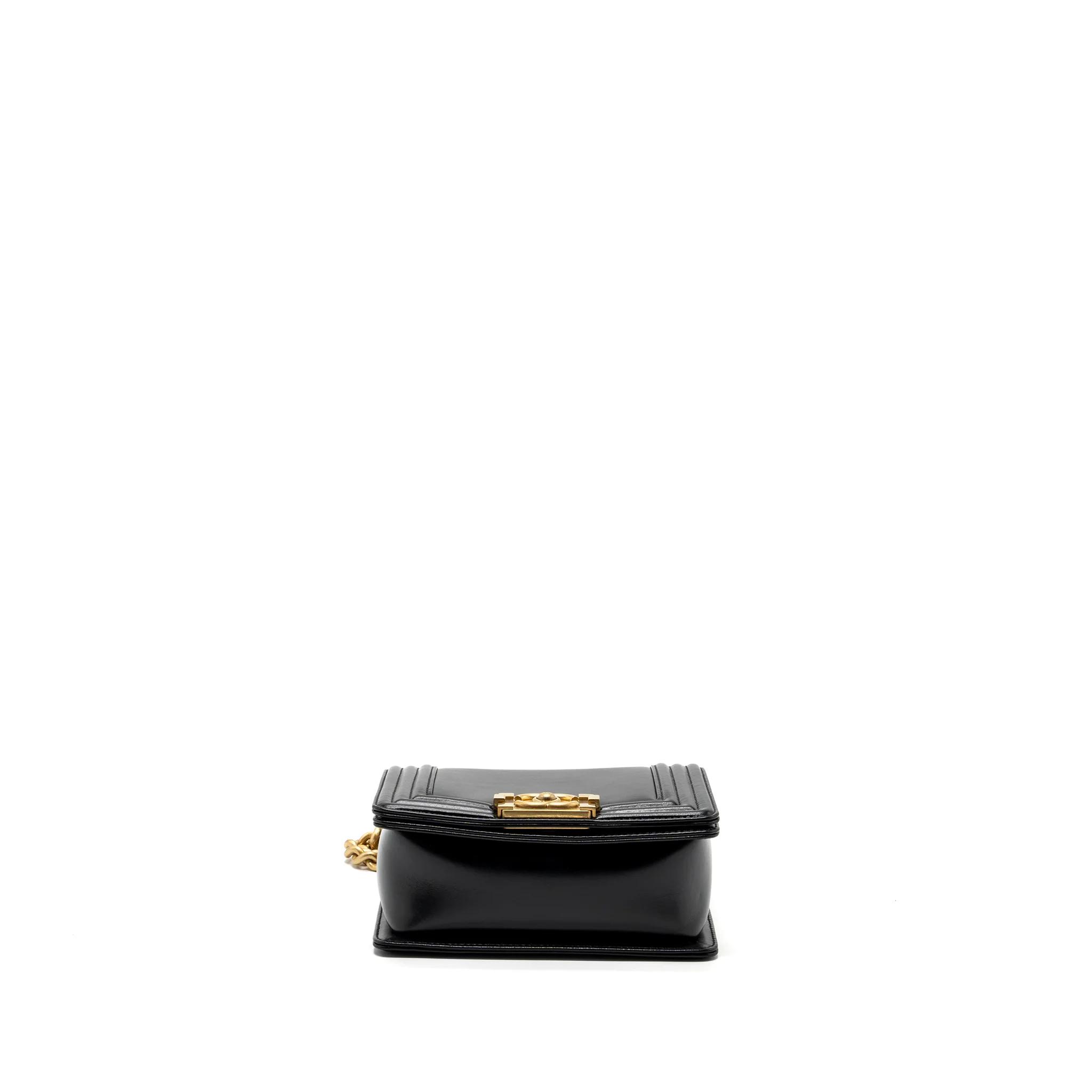 Chanel mini square boy bag limited edition calfskin black GHW (microchip) - Image 6