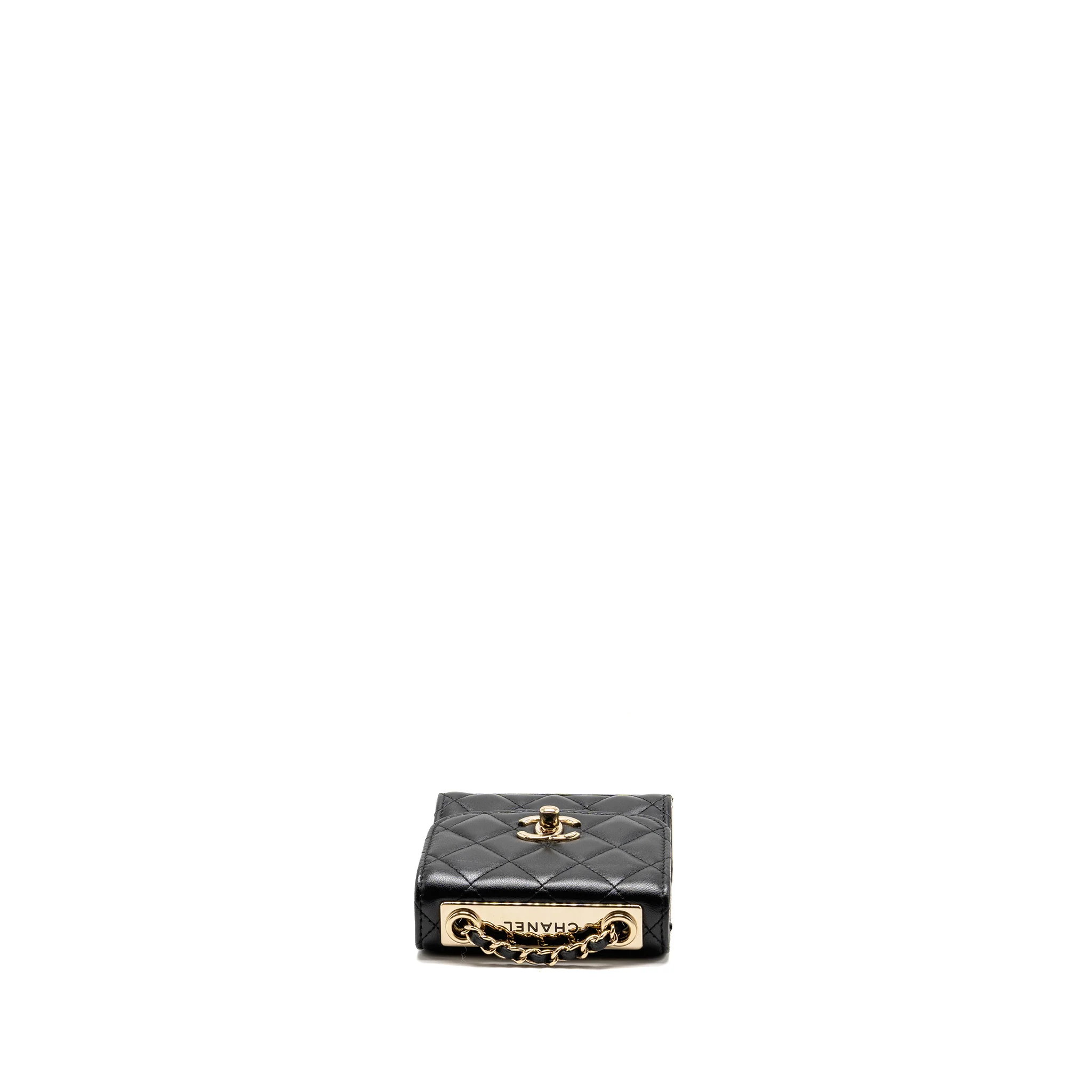 Chanel Mini Trendy CC Clutch with Chain Lambskin Black LGHW (Microchip) - Image 5