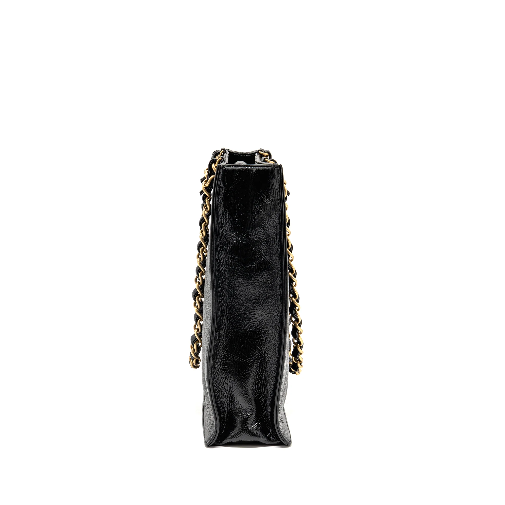 Chanel North South Shopping Tote Bag Aged Calfskin Black GHW - Image 3