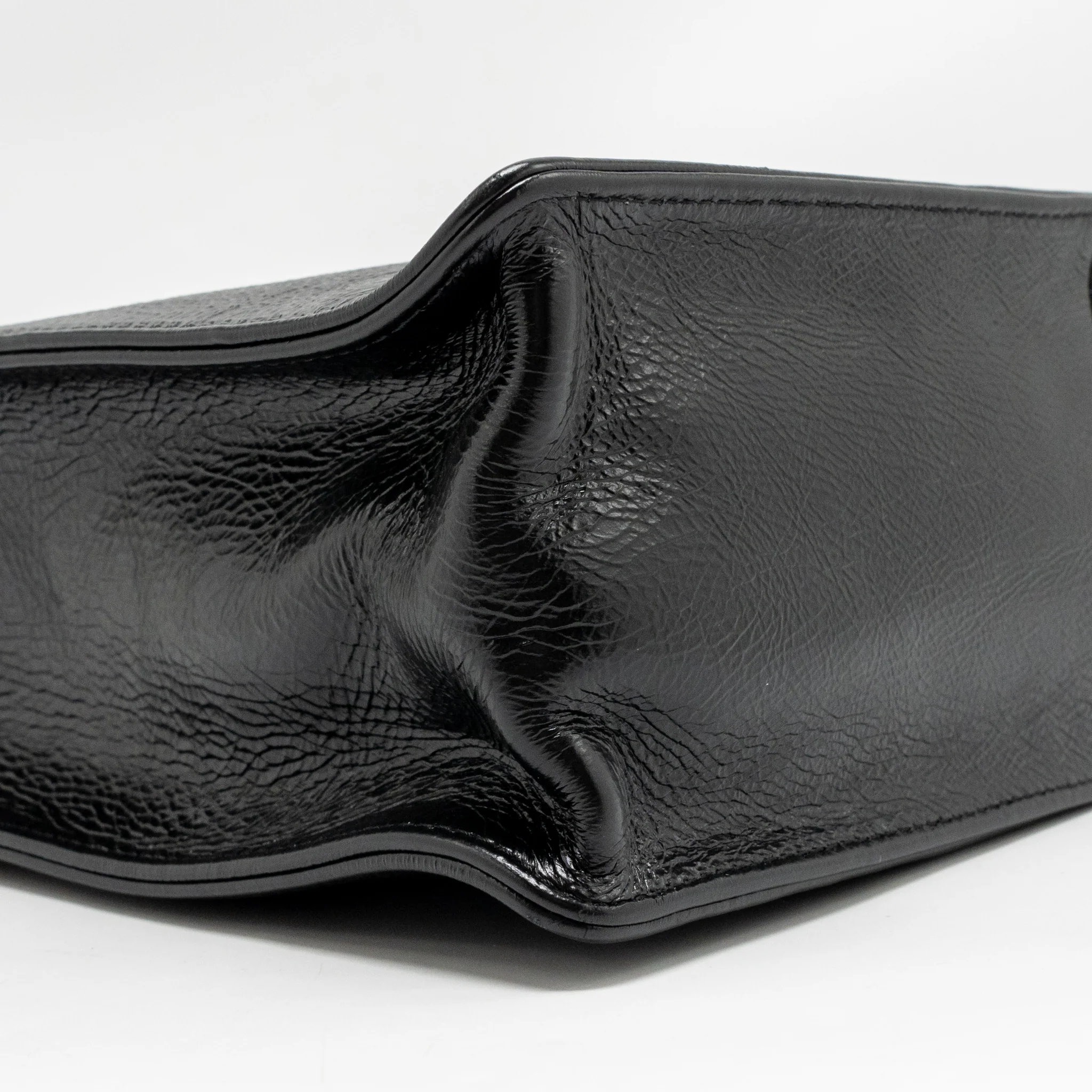 Chanel North South Shopping Tote Bag Aged Calfskin Black GHW - Image 7