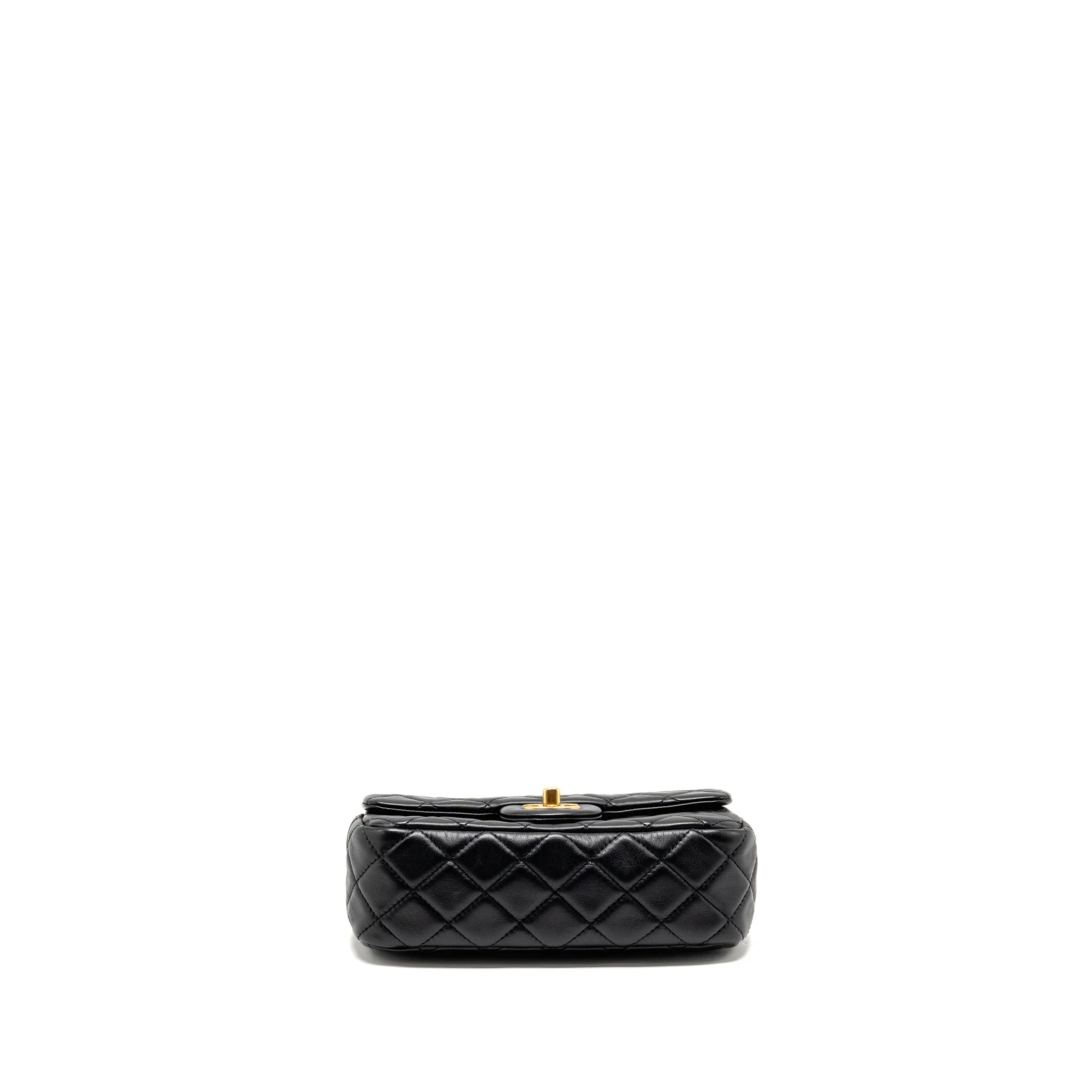 Chanel Pearl Crush Mini Rectangular Flap Bag Lambskin Black GHW (microchip) - Image 5