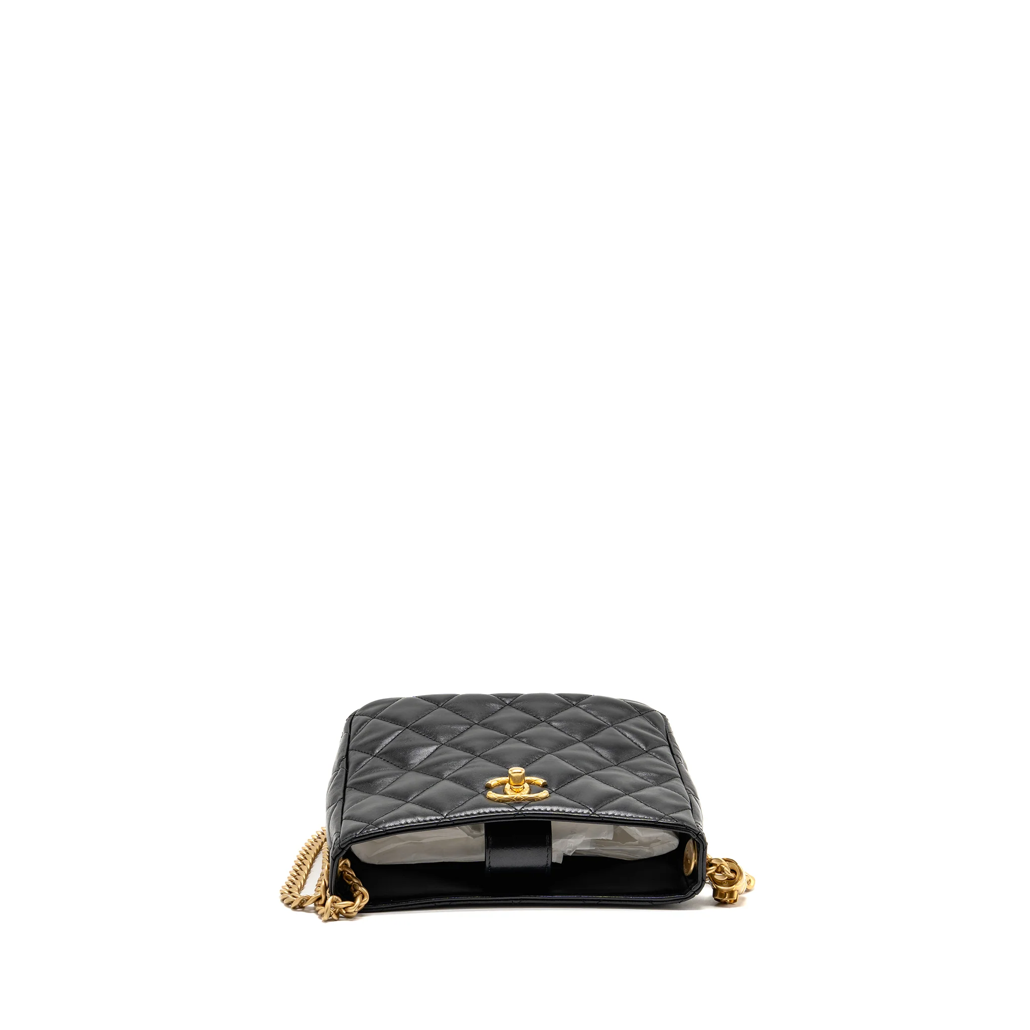 Chanel Pillow Crush Hobo Bag Lambskin Black GHW (Microchip) - Image 5