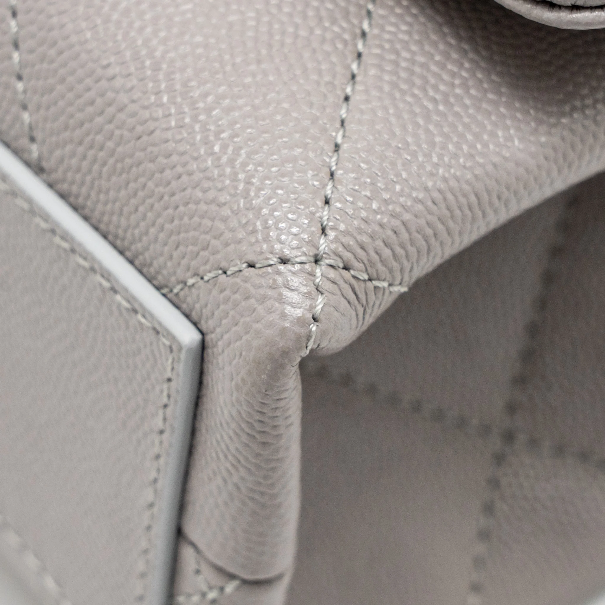 Chanel Quilted Flap Bag with Chain Handle Caviar Grey GHW (Microchip) - Image 8