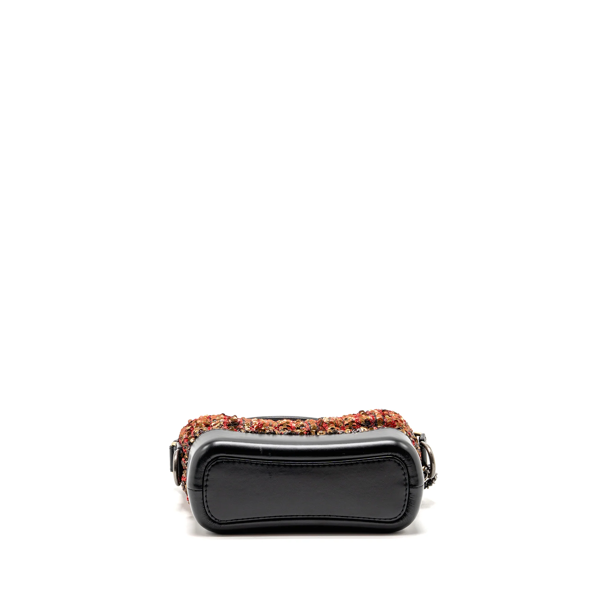 Chanel Small Gabrielle Hobo Bag Sequin/Shiny Calfskin Orange/Black Multicolour Hardware - Image 6