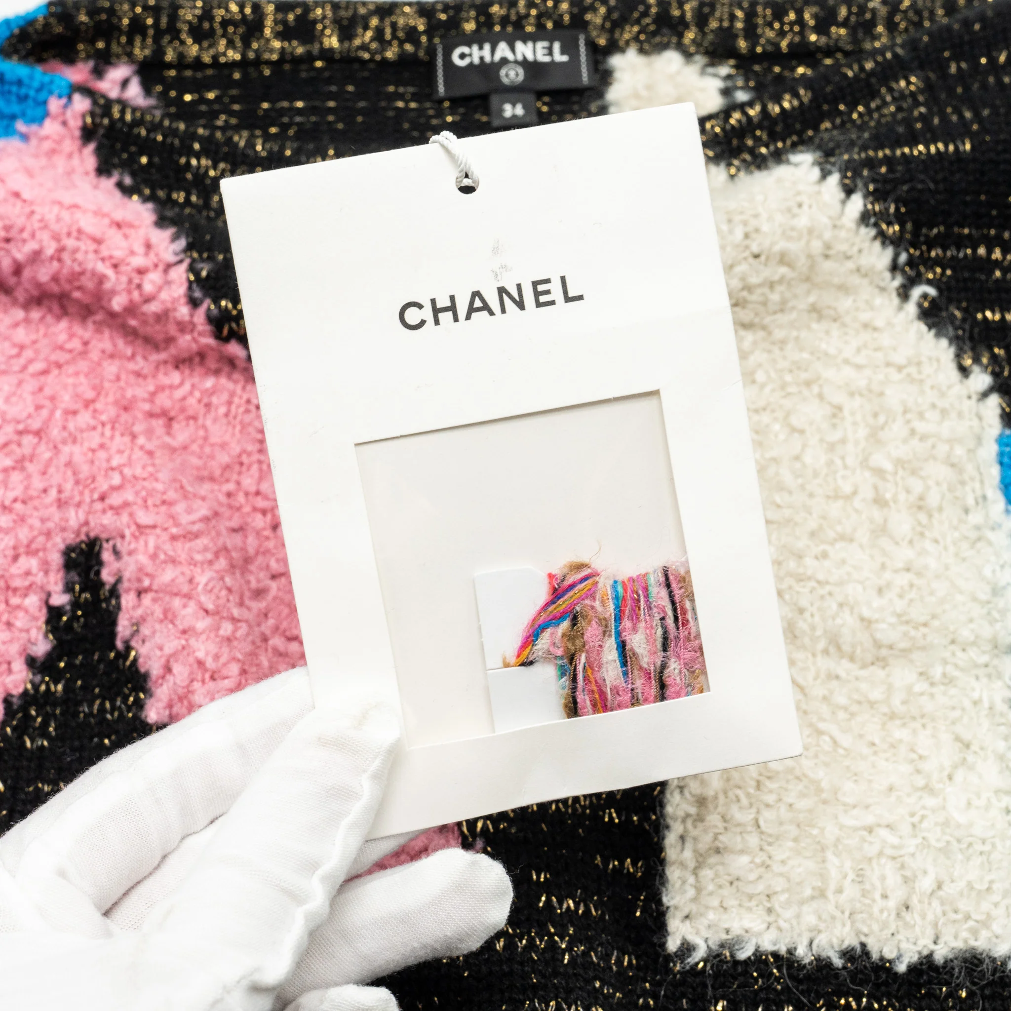 Chanel size 34 19A Pullover cashmere/silk/mohair Black/multicolour - Image 7