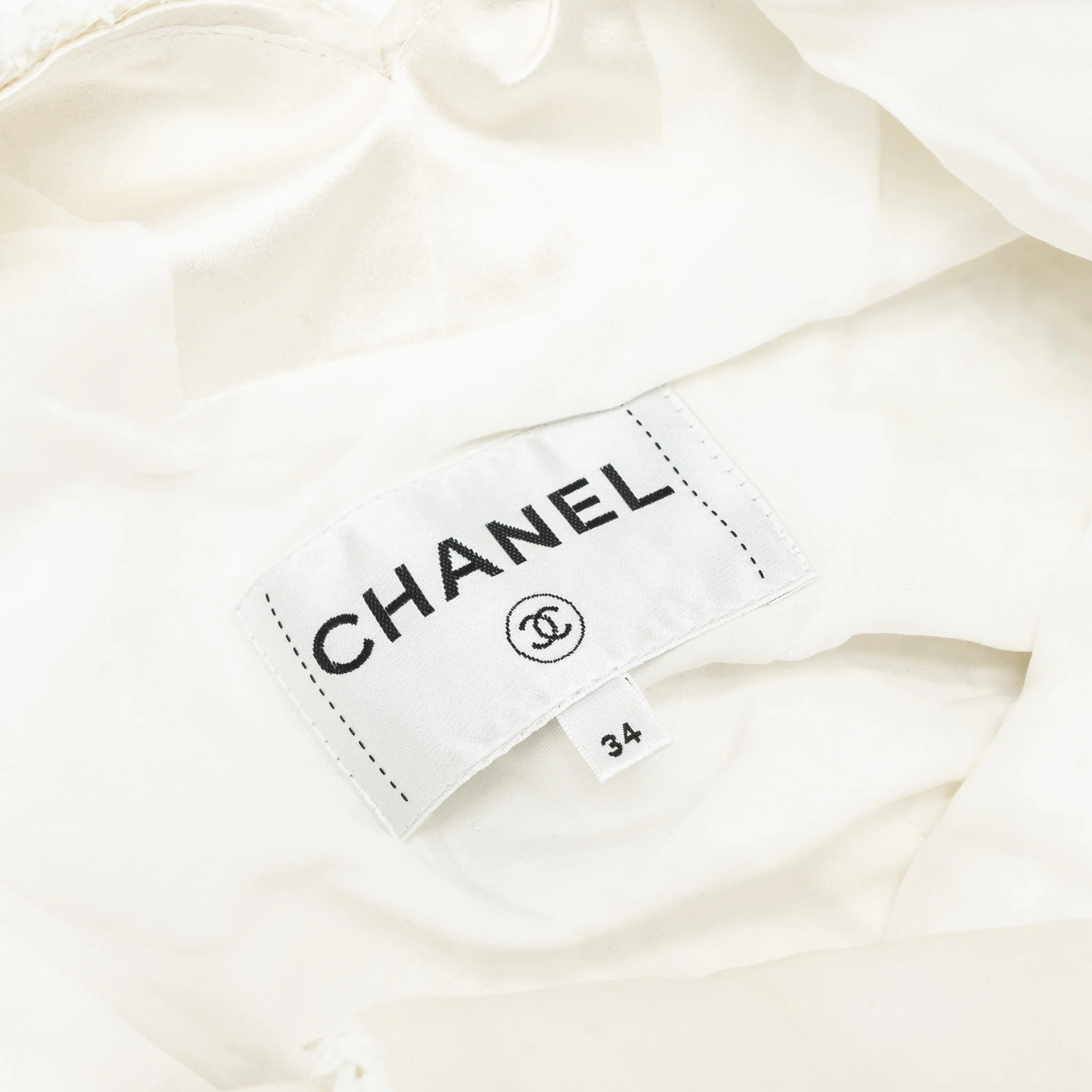 Chanel Size 34 22S Sequins Jacket and Skirt Suit Cotton/Polyester White/Multicolour - Image 5