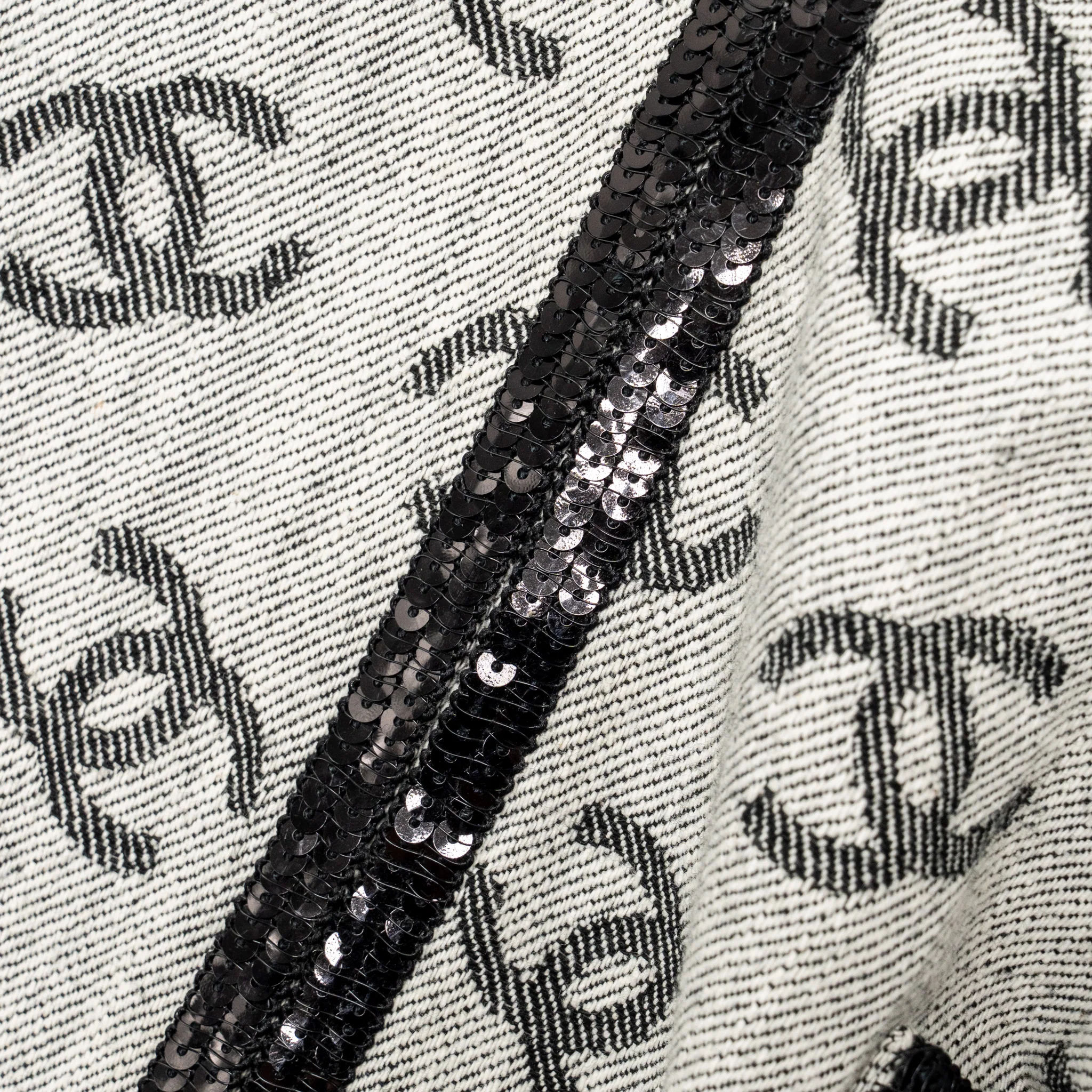 Chanel Size 34 CC Denim Jacket Cotton Grey/Black - Image 5