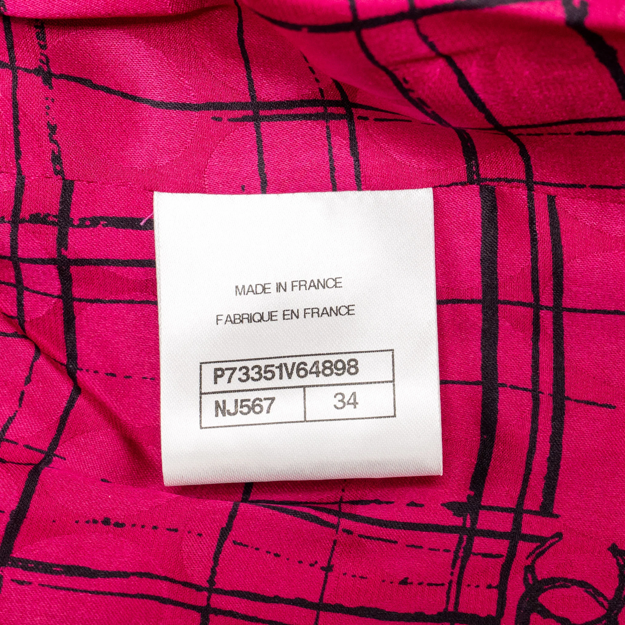 Chanel Size 34 Tweed Jacket Pink/White/Black - Image 7