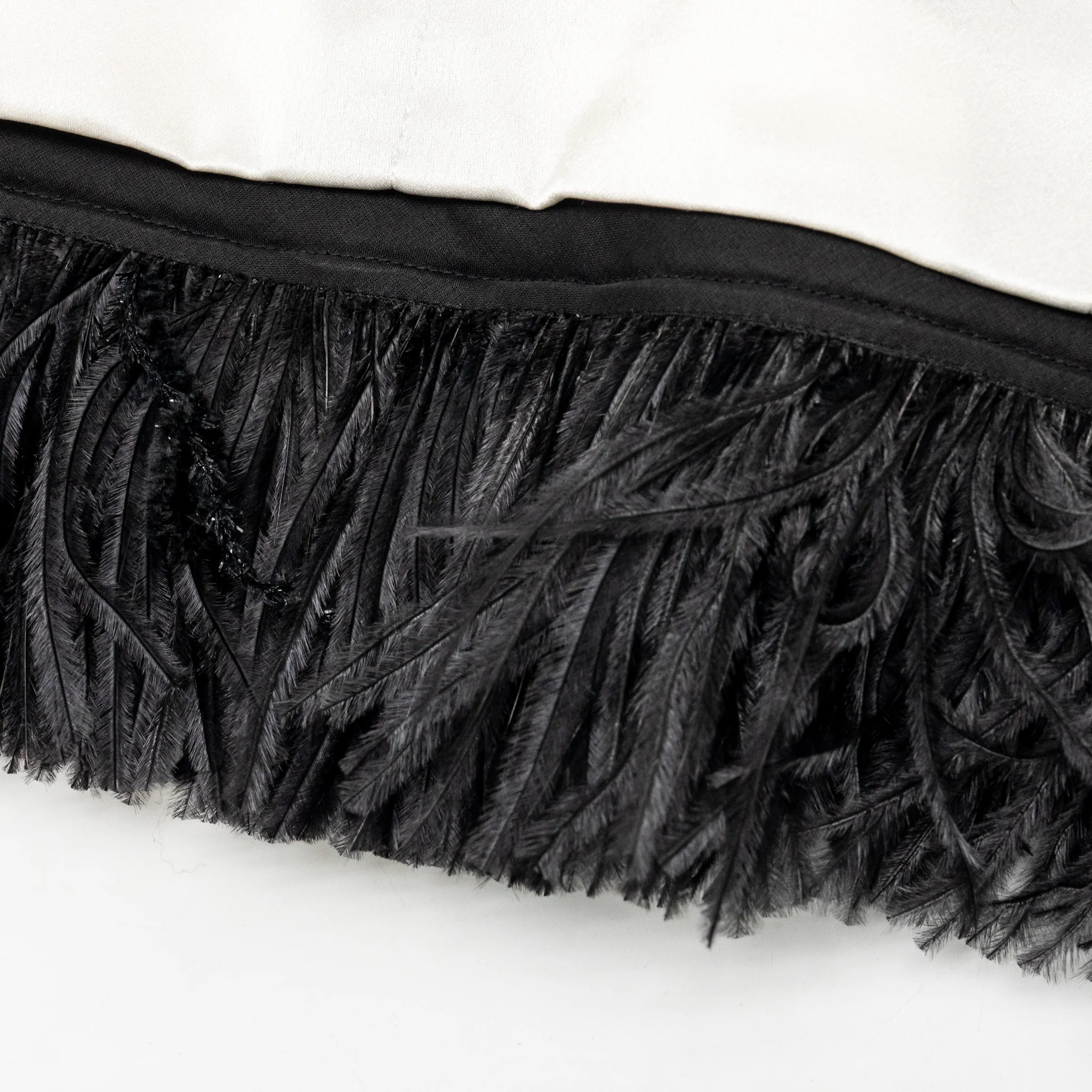 Chanel Size 36 20A Runway Matiers D’art Feather Trim Jacket Wool black - Image 6