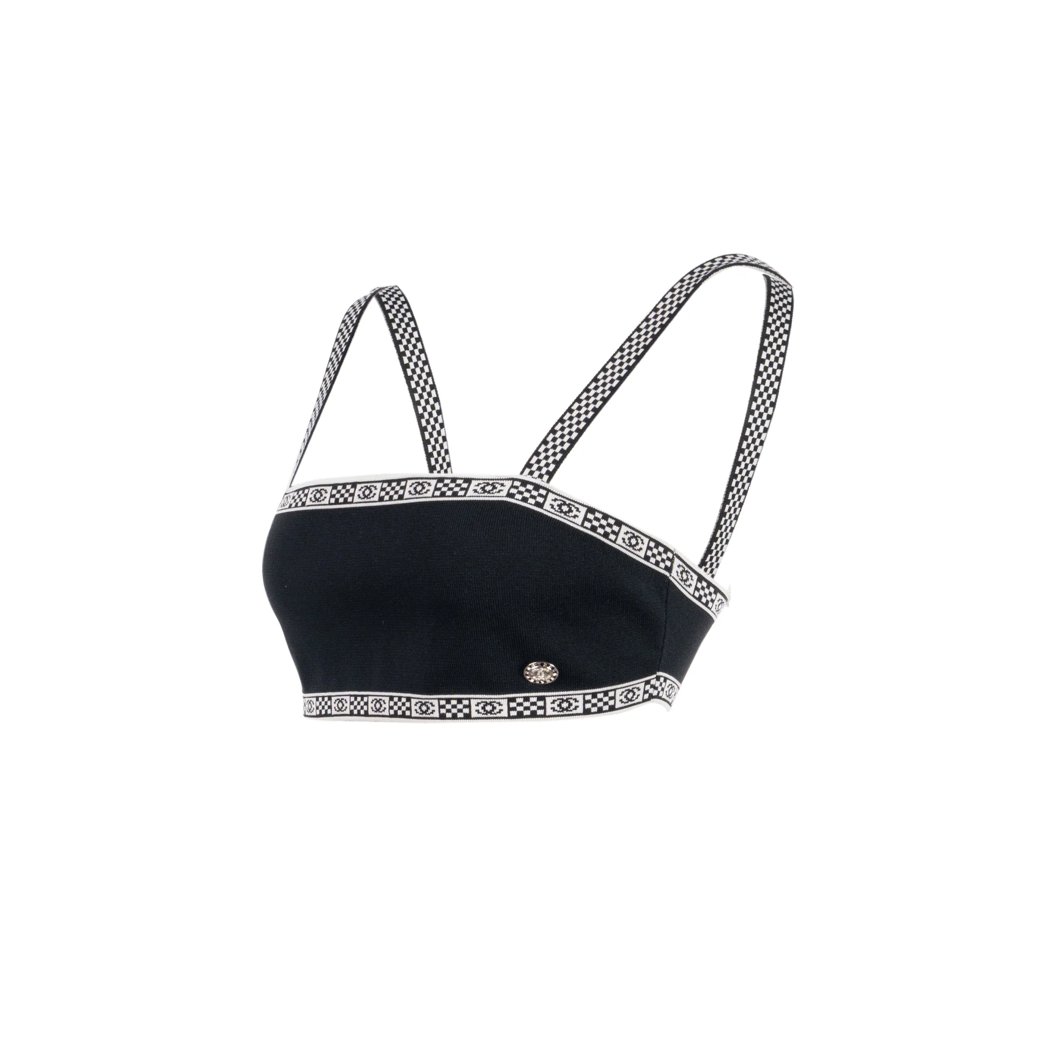 Chanel Size 36 23C CC Logo Top Polyester/Cotton Black/White - Image 3