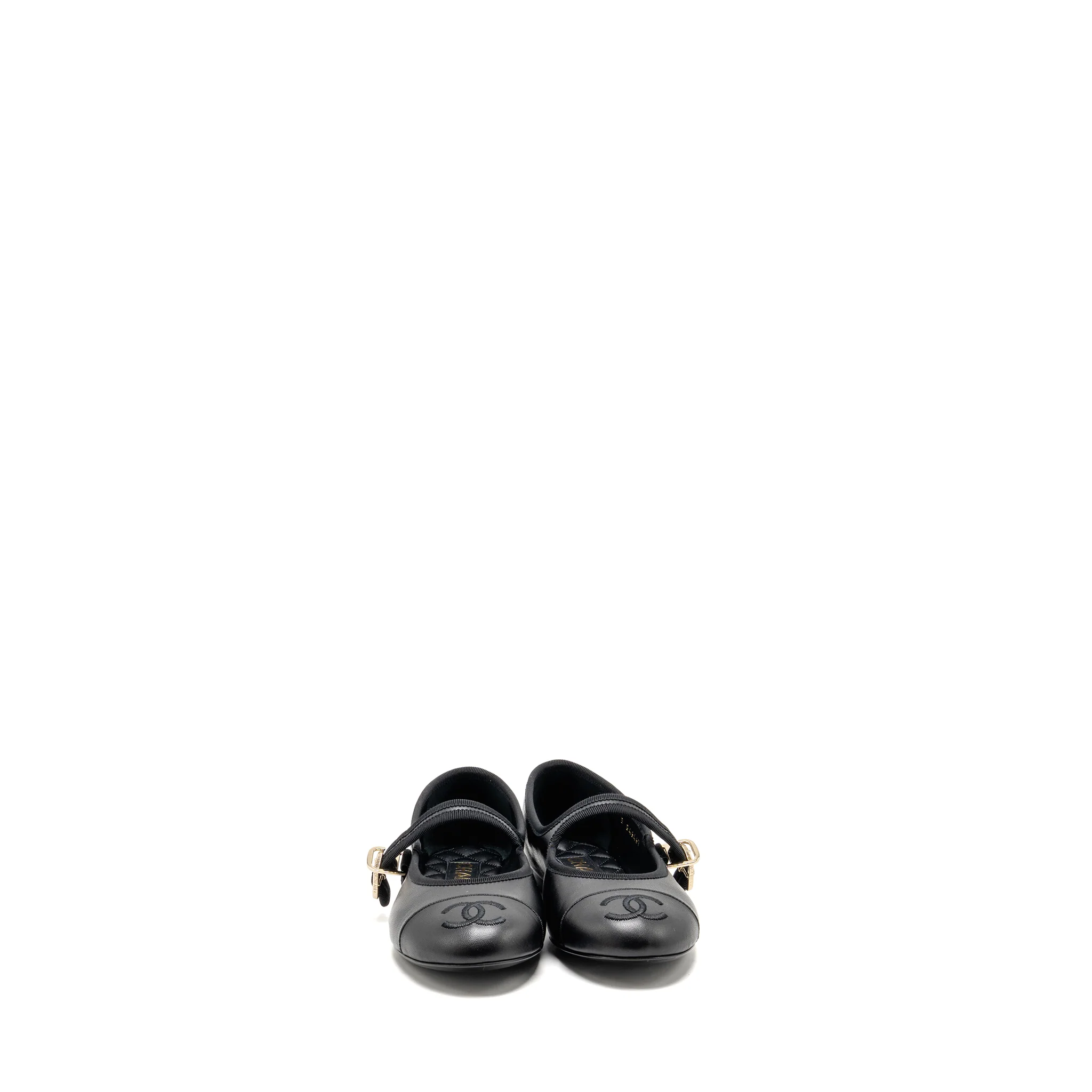 Chanel size 36.5 Mary Jane’s ballet lambskin black - Image 2