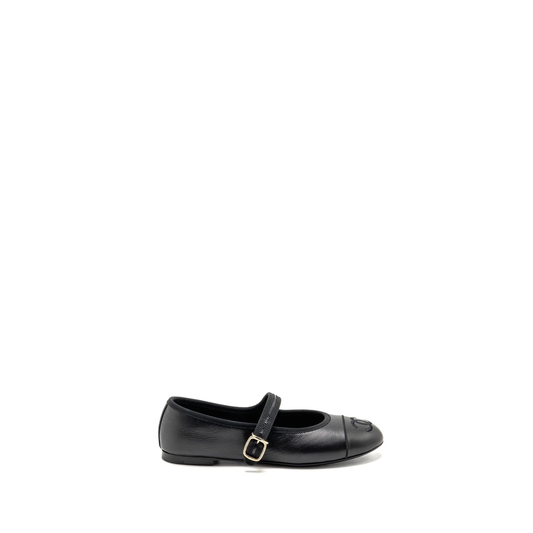 Chanel size 36.5 Mary Jane’s ballet lambskin black - Image 4
