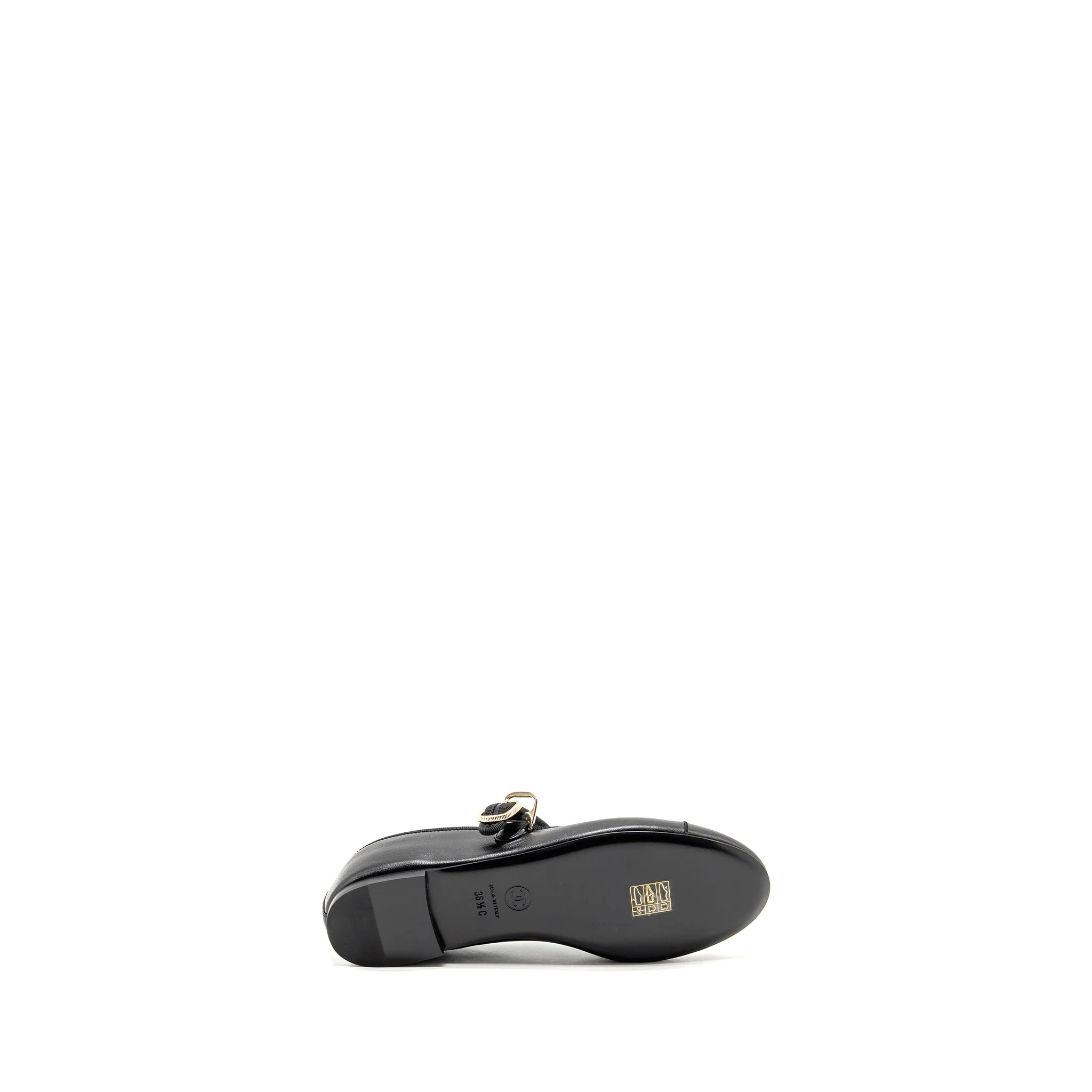 Chanel size 36.5 Mary Jane’s ballet lambskin black - Image 6