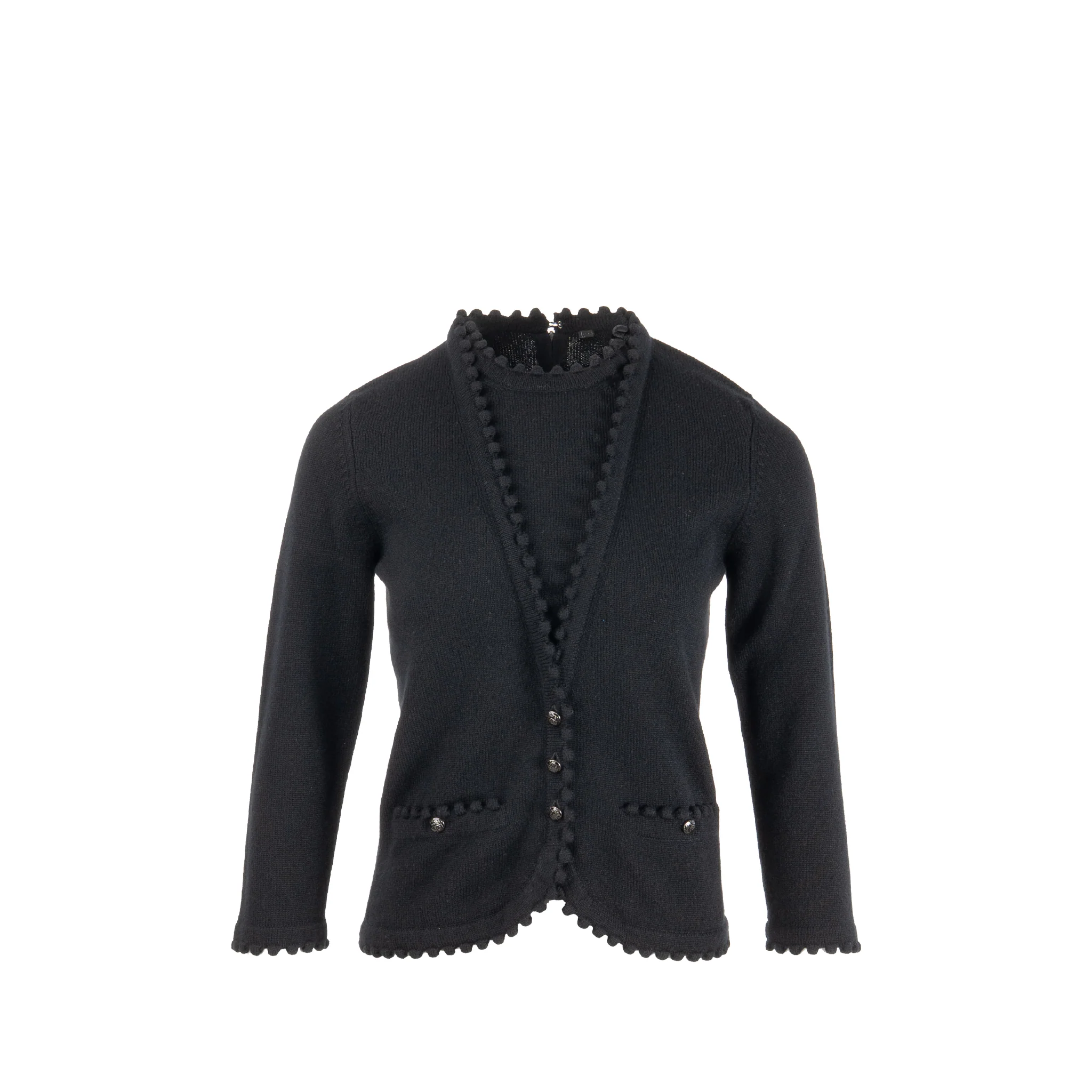 Chanel size 36 cashmere pullover black