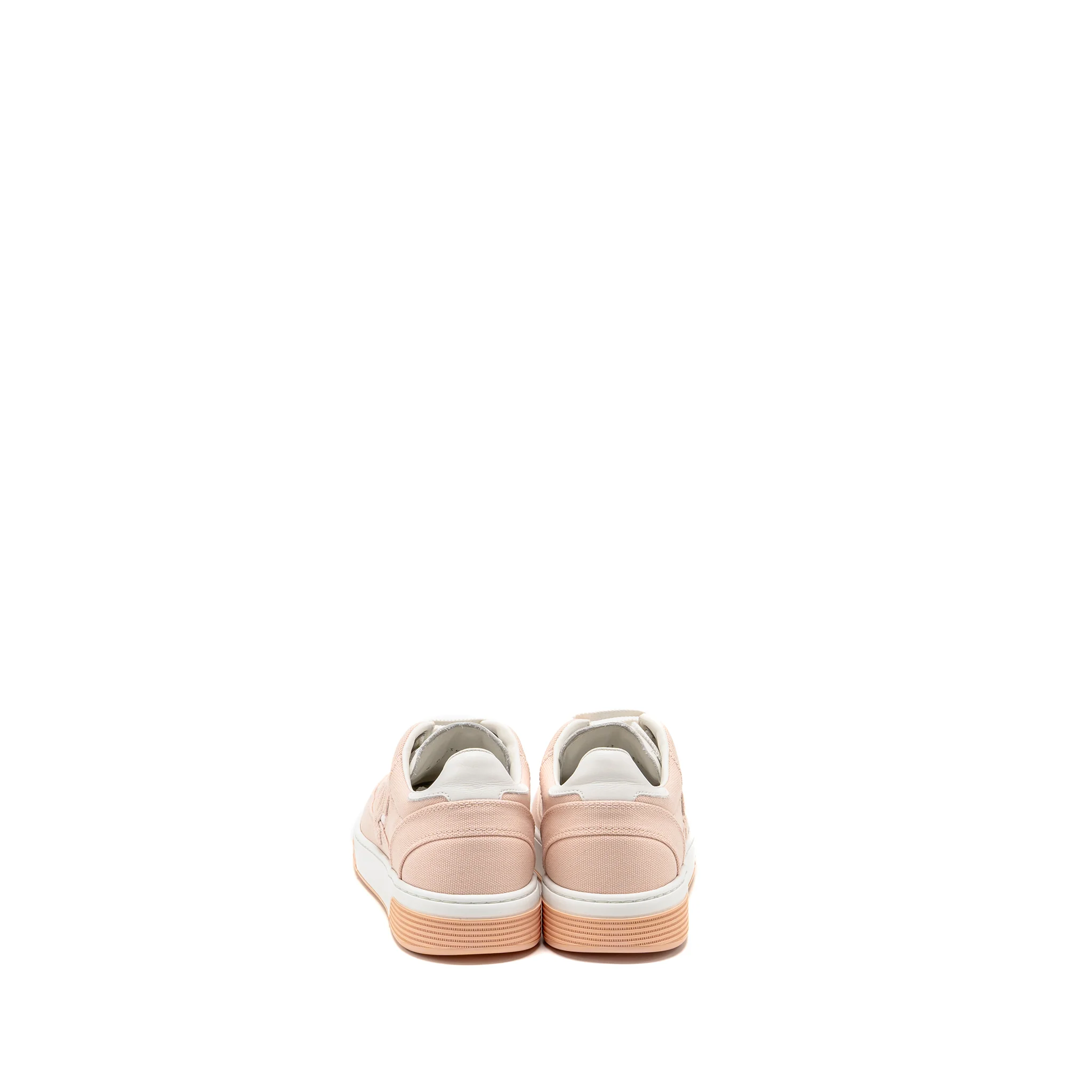 Chanel Size 37.5 CC Logo Sneakers Cotton Light Pink/White - Image 2