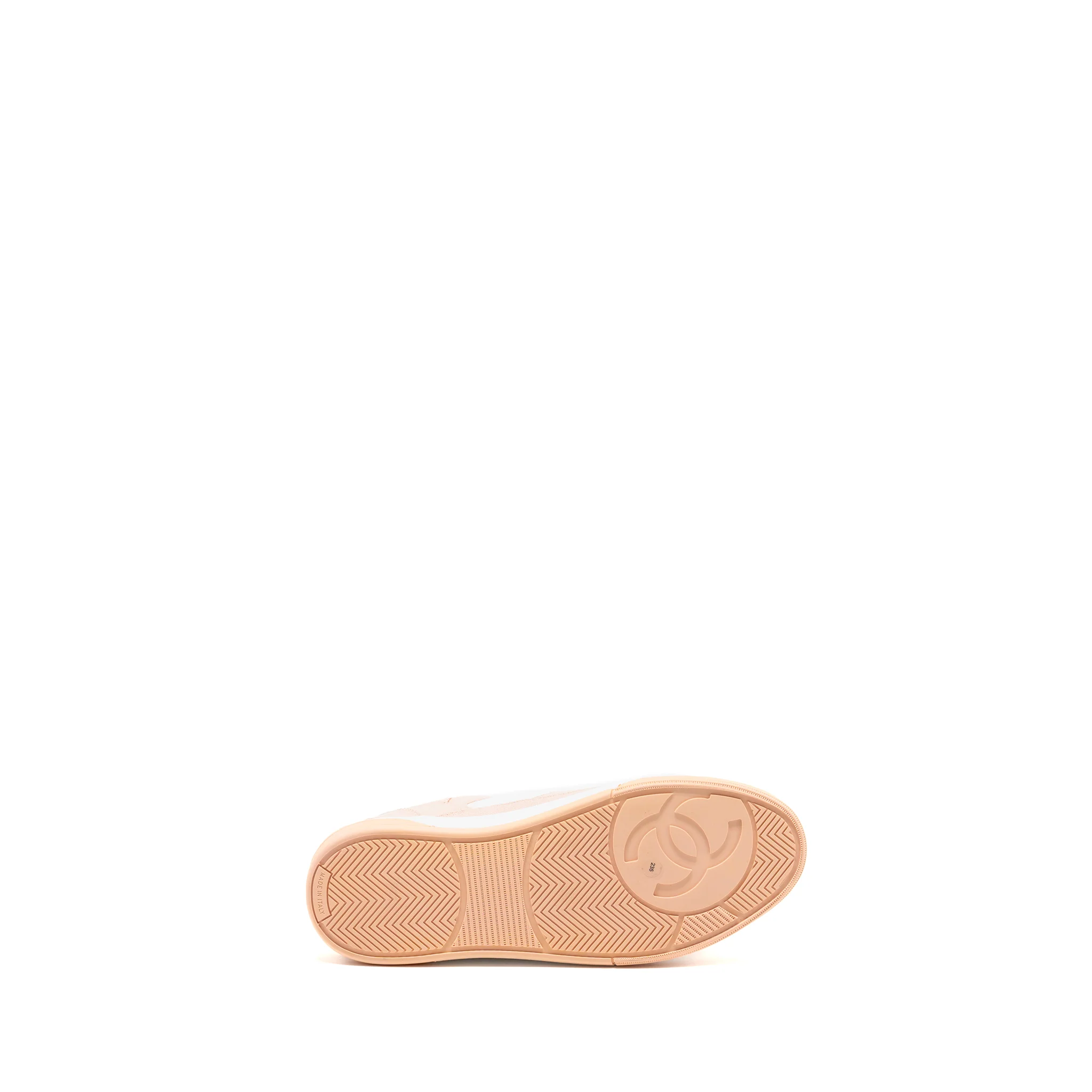 Chanel Size 37.5 CC Logo Sneakers Cotton Light Pink/White - Image 6