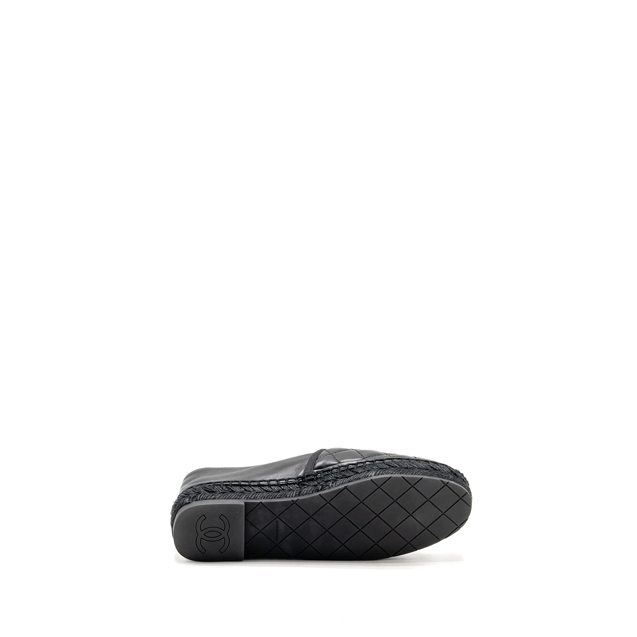 Chanel Size 38 Espadrilles Lambskin/Grosgrain Black GHW - Image 6