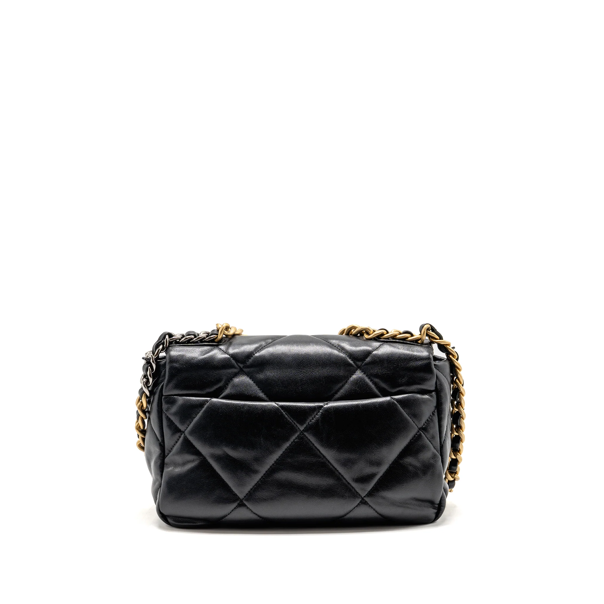 Chanel Small 19 bag goatskin black multicoloured hardware - Image 2