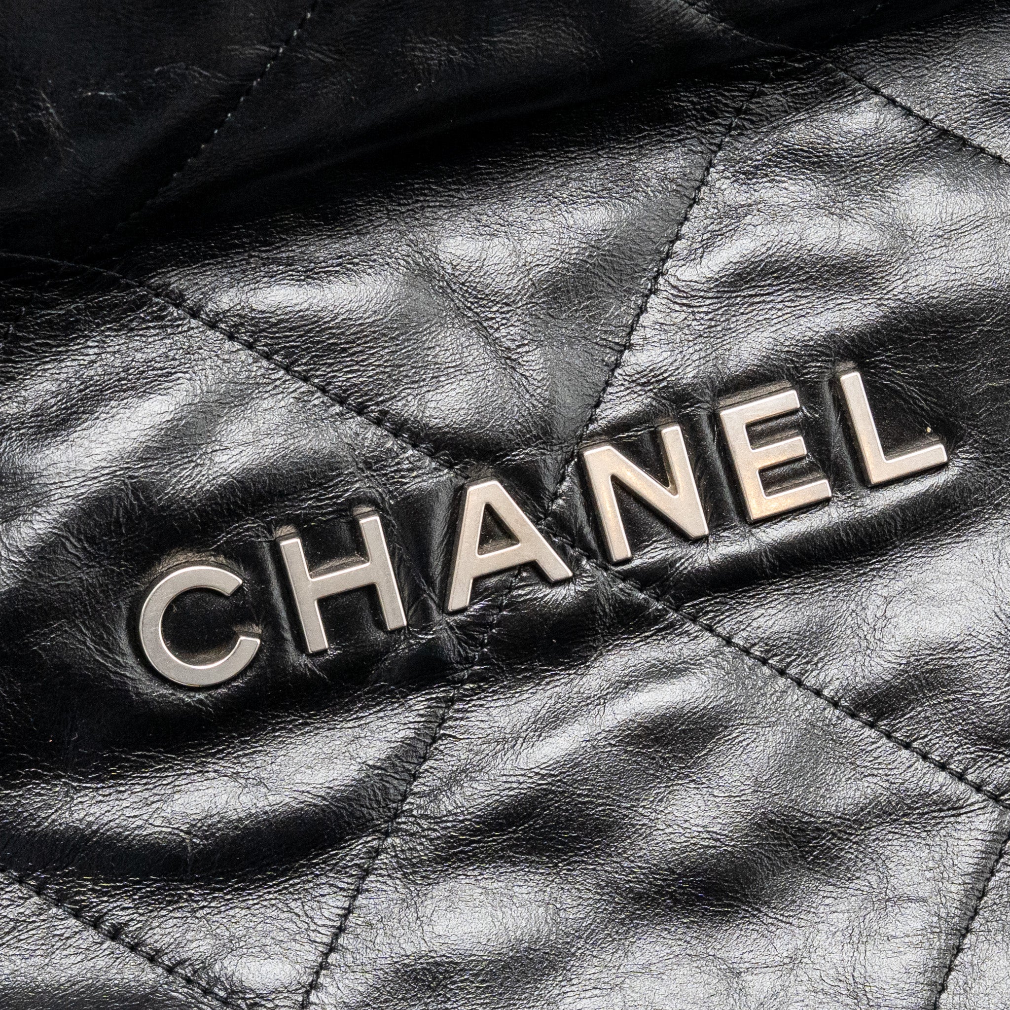 Chanel Small 22 Bag Shiny Calfskin BlacK SHW (Microchip) - Image 13