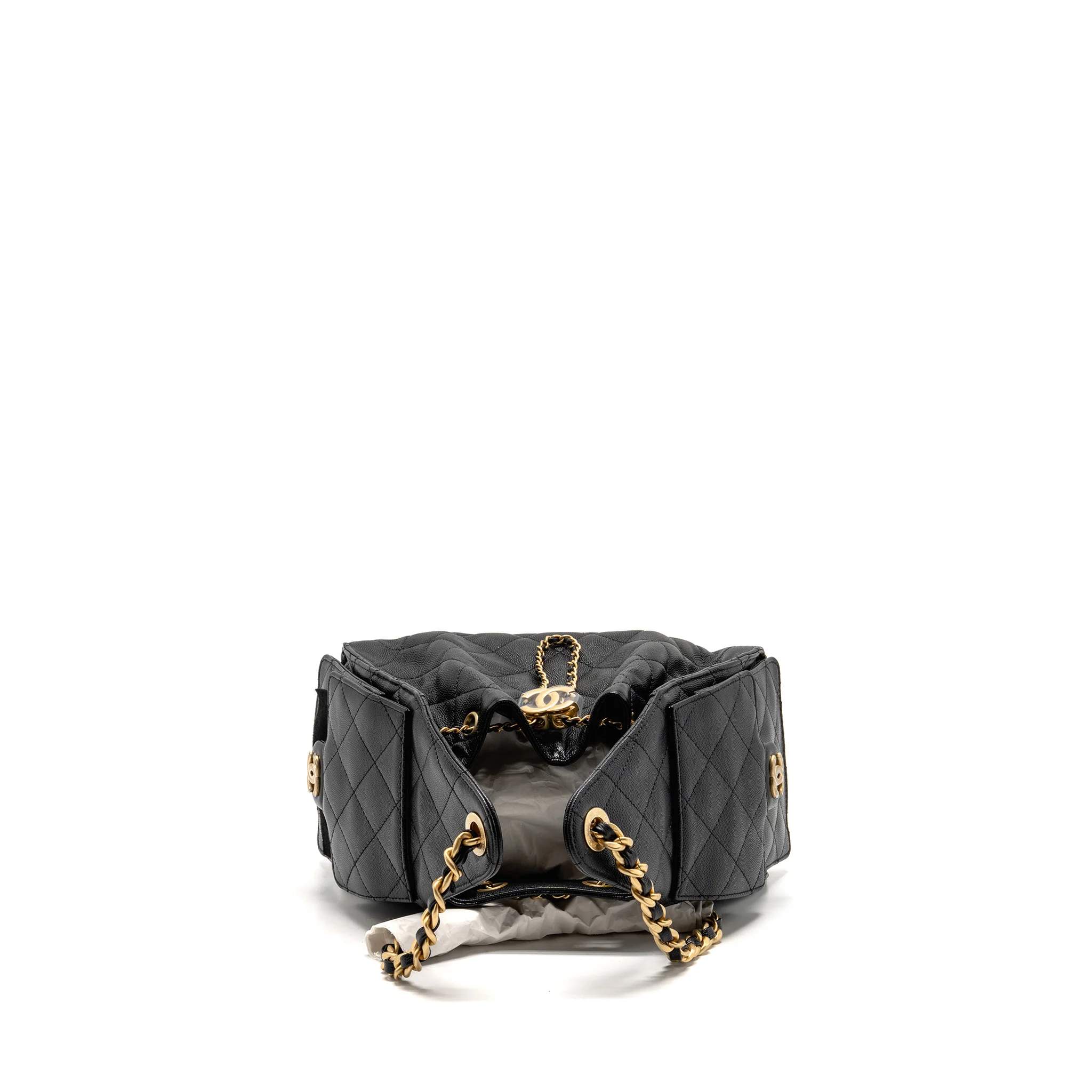 Chanel Small 25 Bag Caviar black GHW (Microchip) - Image 5