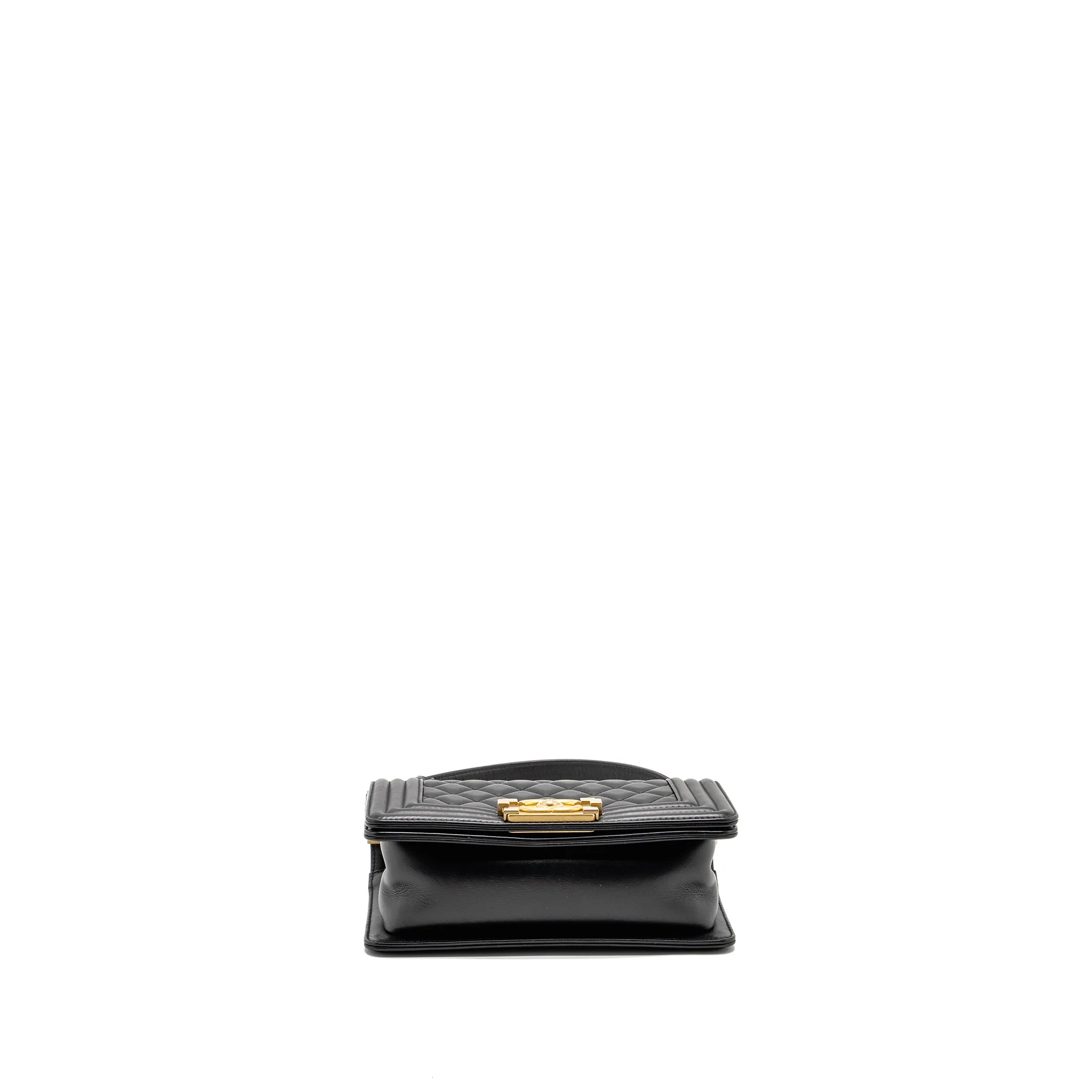 Chanel Small Boy Bag Calfskin Black GHW (Microchip) - Image 5
